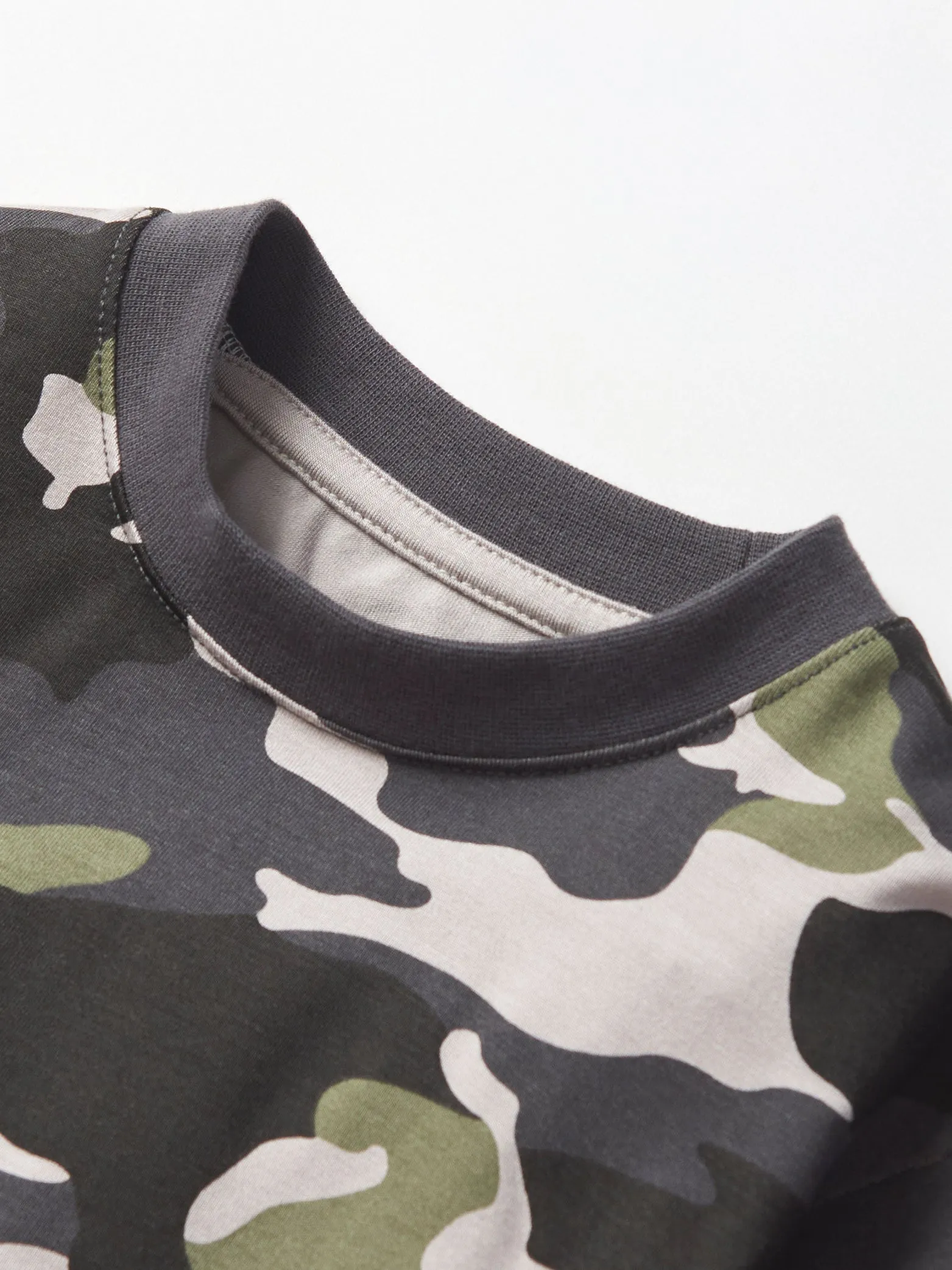 Oversized Bamboo Tee - Army Camo,Kids