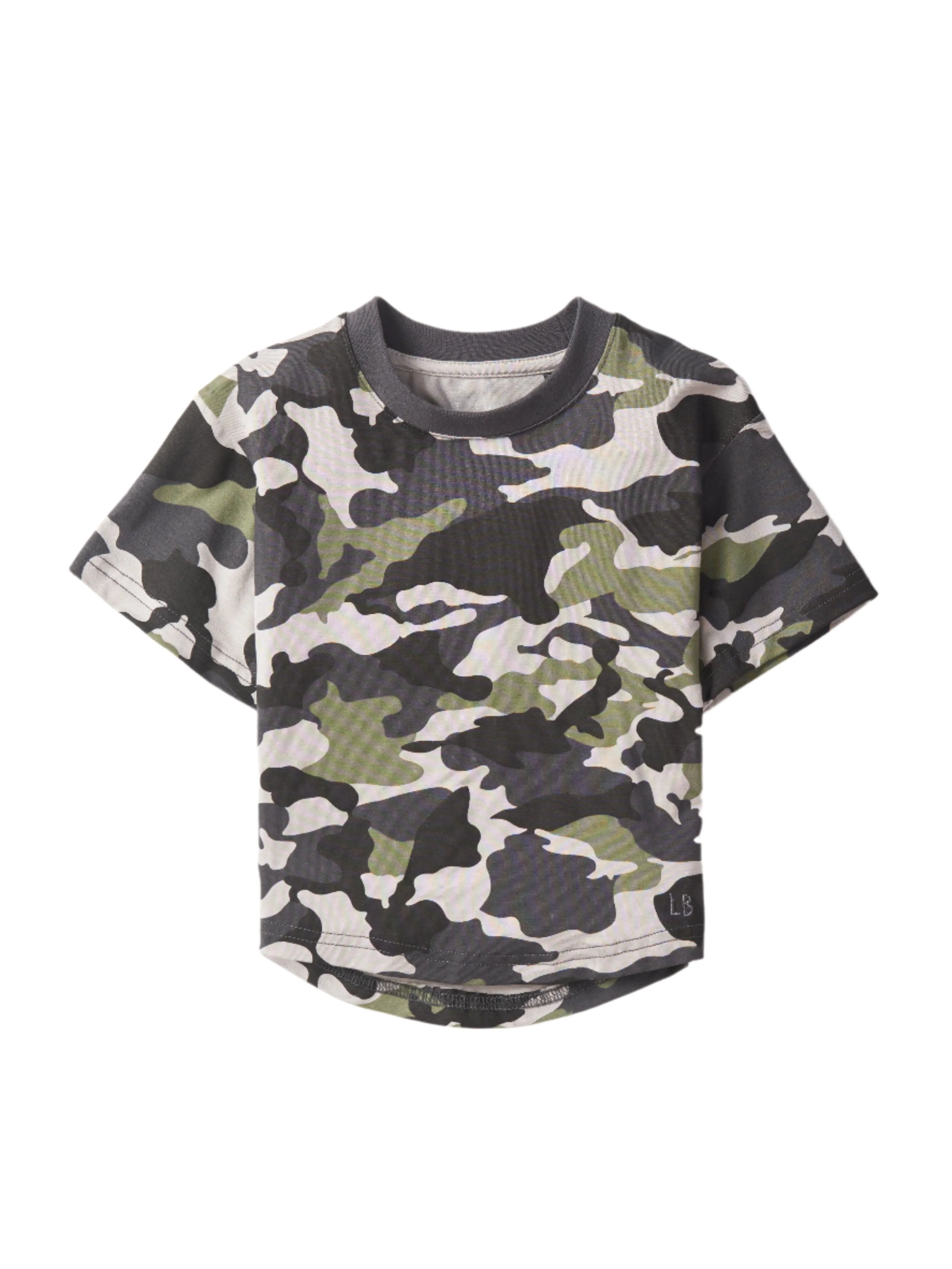 Oversized Bamboo Tee - Army Camo,Kids