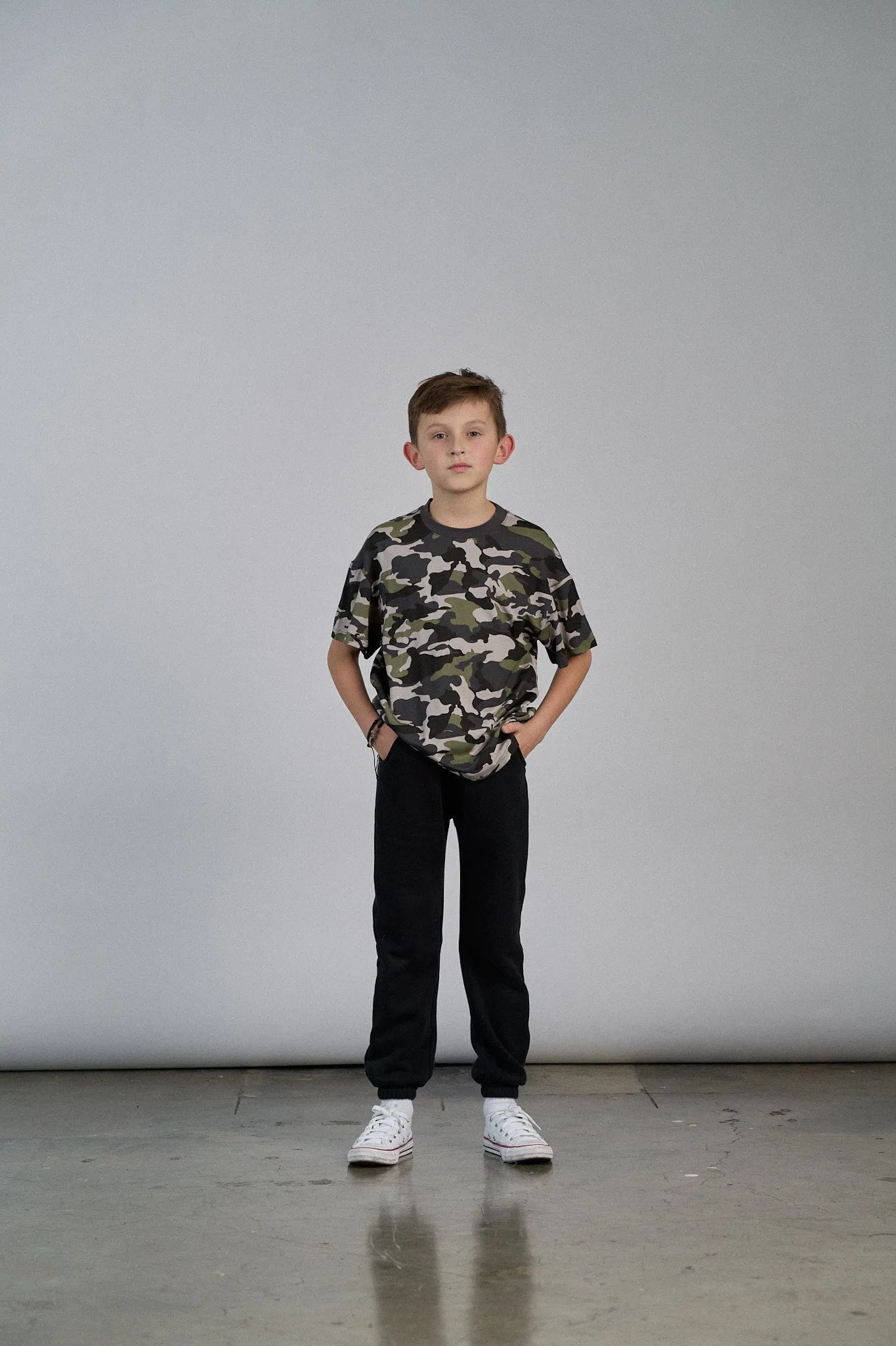 Oversized Bamboo Tee - Army Camo,Kids