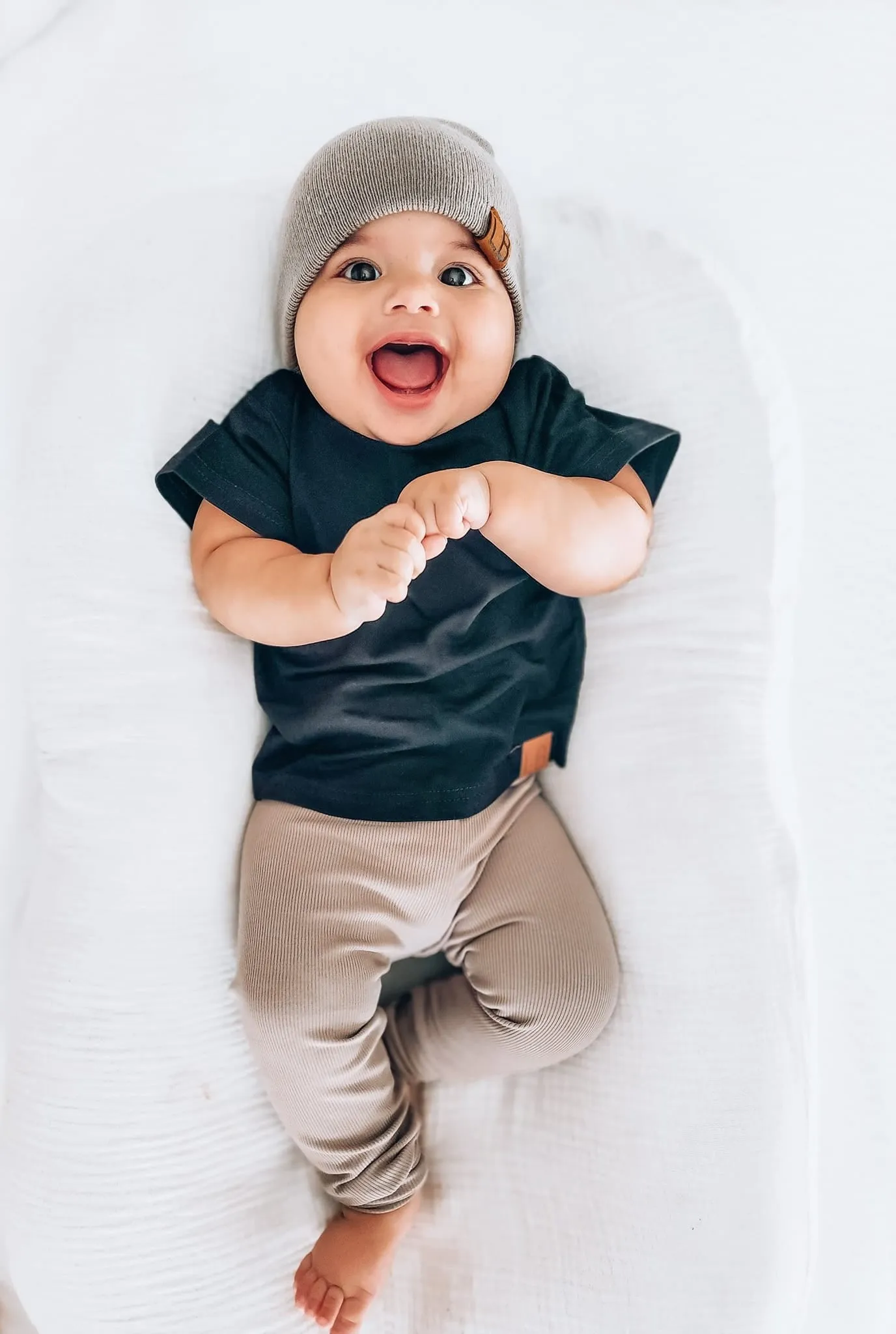 Oversized Bamboo Tee - Black,Kids