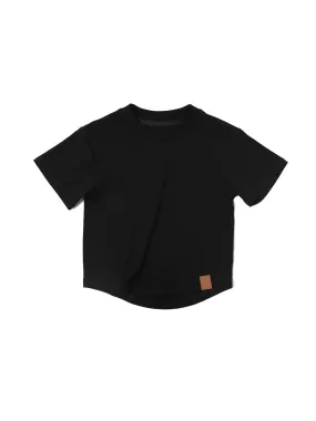Oversized Bamboo Tee - Black,Kids