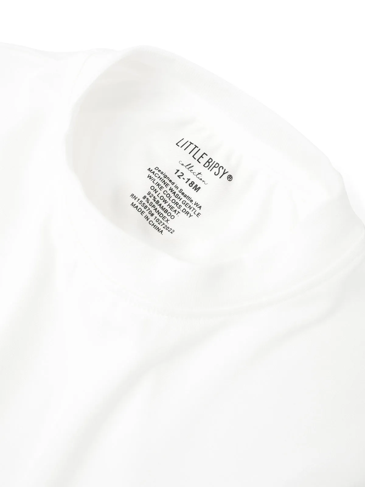 Oversized Bamboo Tee - White,Kids