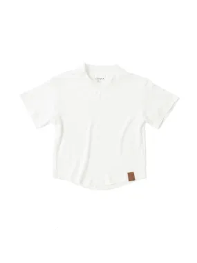 Oversized Bamboo Tee - White,Kids
