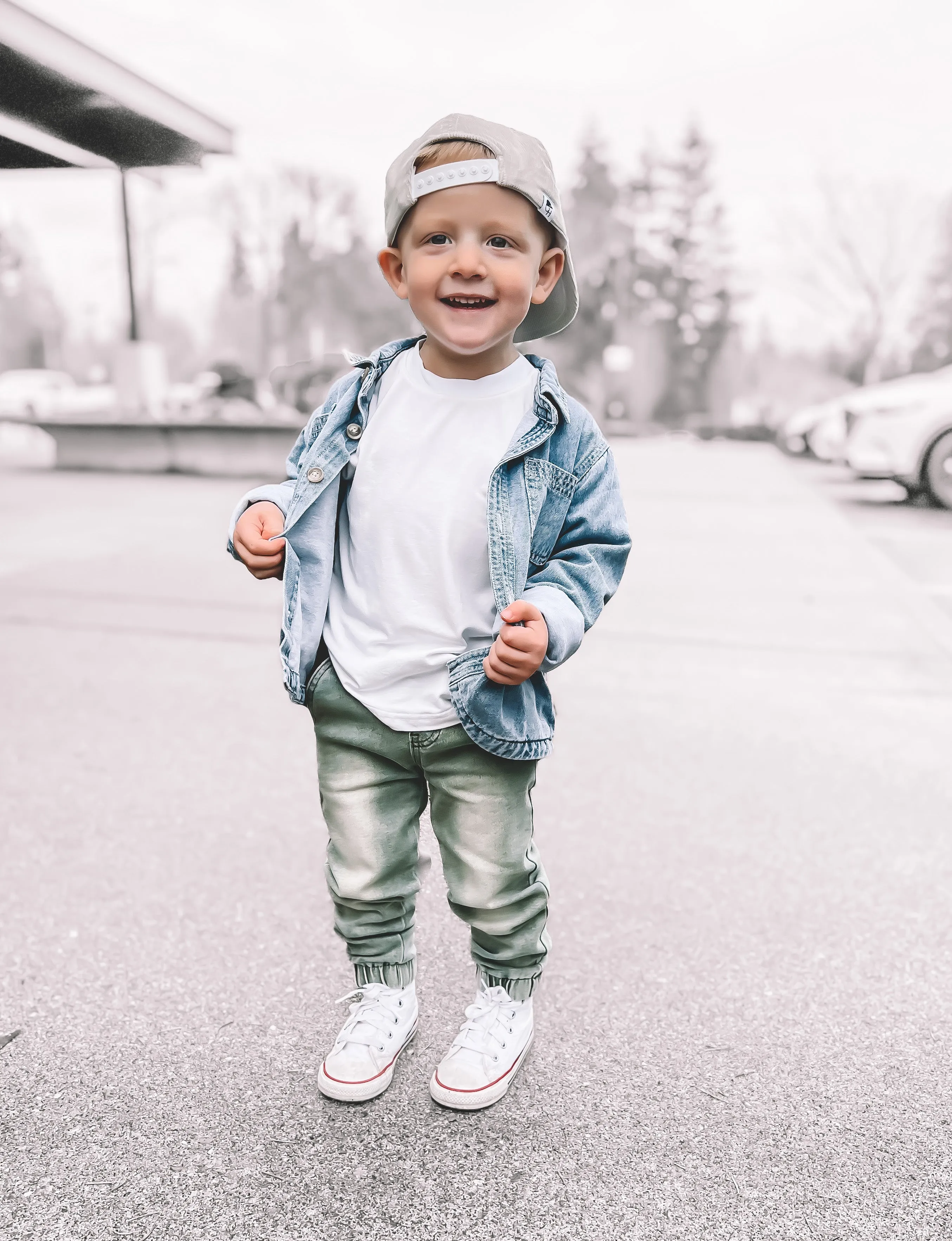 Oversized Bamboo Tee - White,Kids