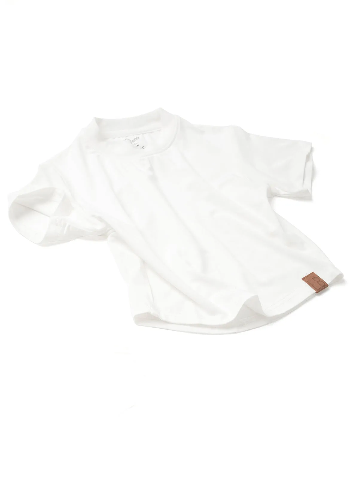 Oversized Bamboo Tee - White,Kids