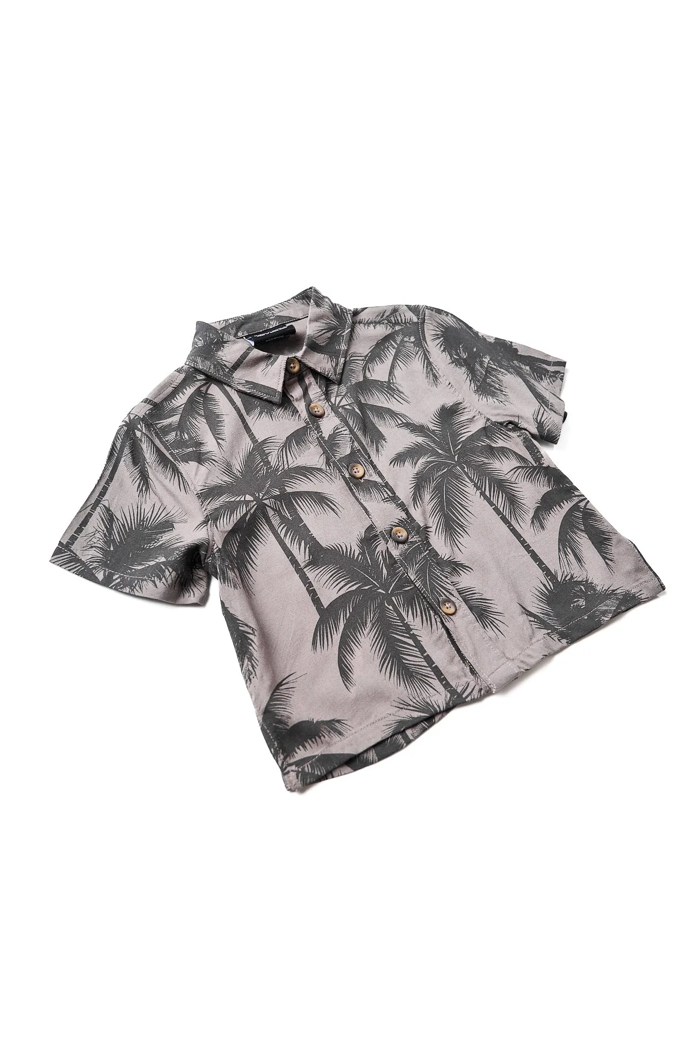 Palm Print Button Up,Kids