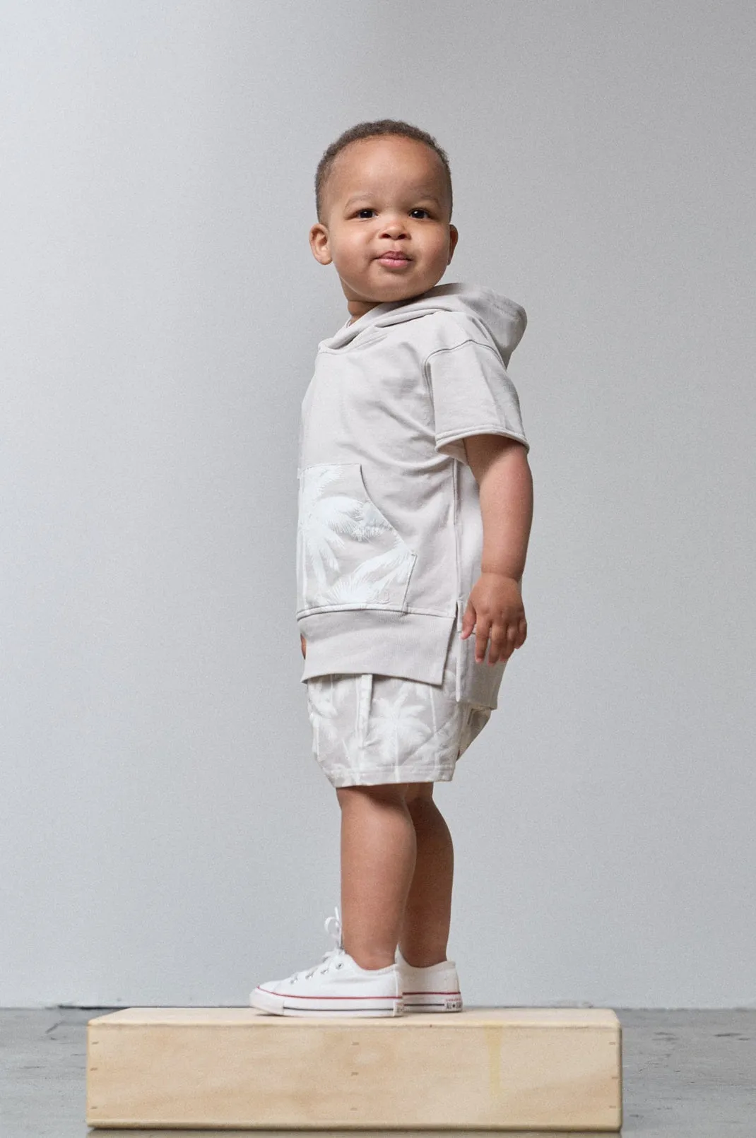 Palm Print Short - Frost,Kids