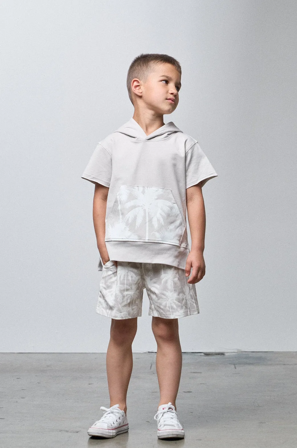 Palm Print Short - Frost,Kids