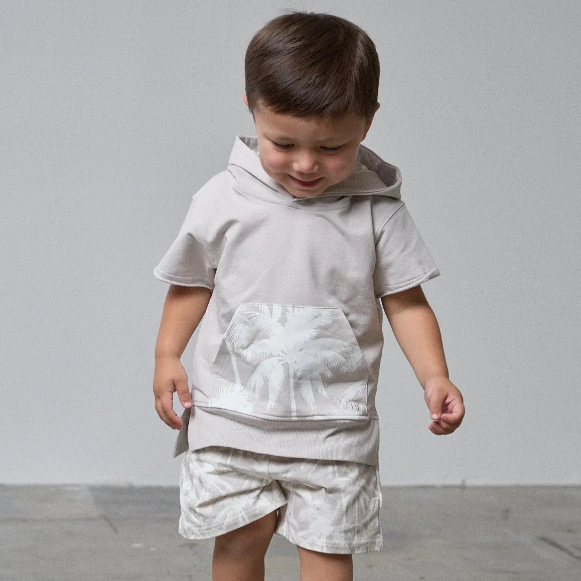 Palm Print Short - Frost,Kids