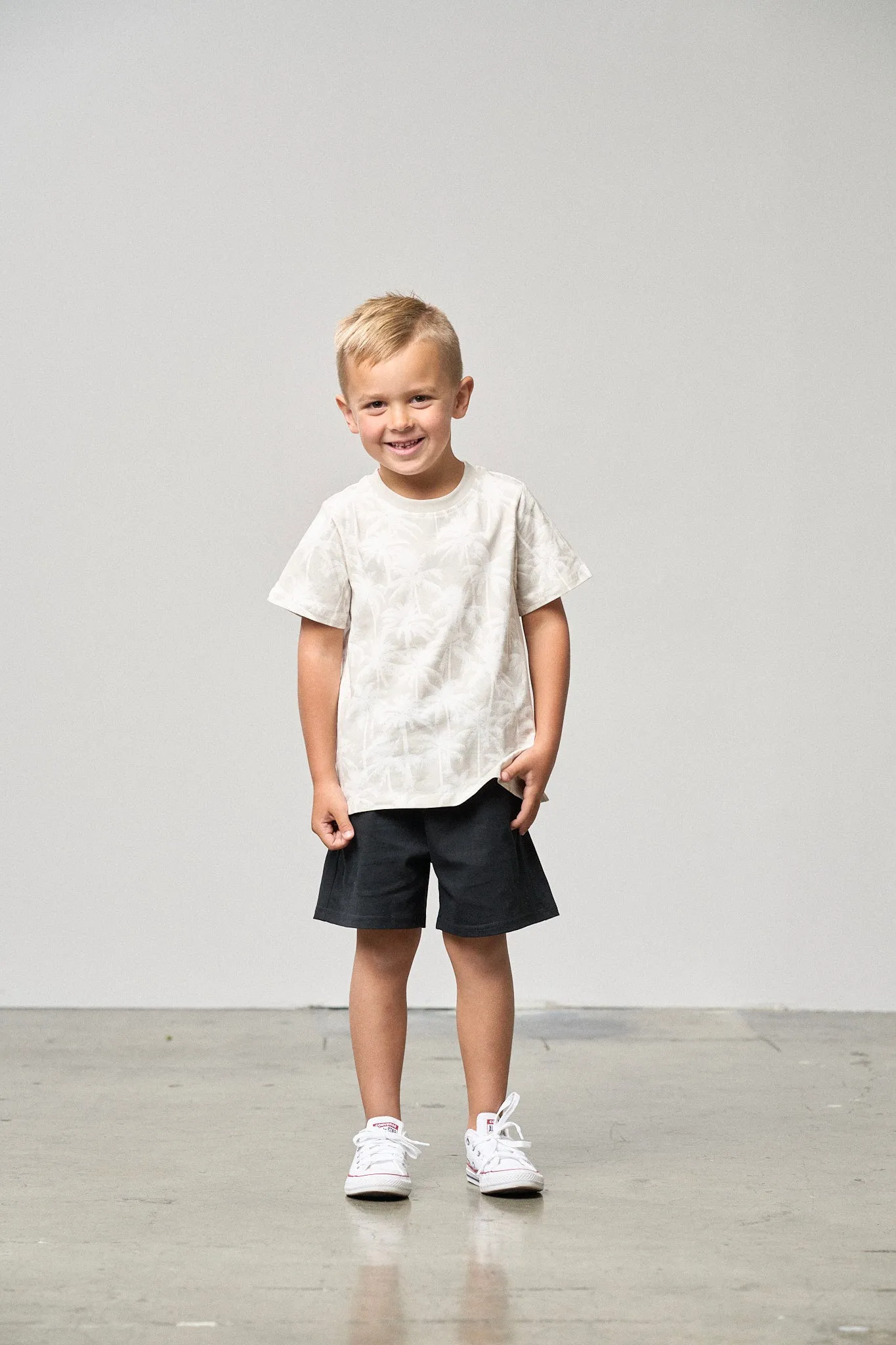Palm Print Tee - Frost,Kids