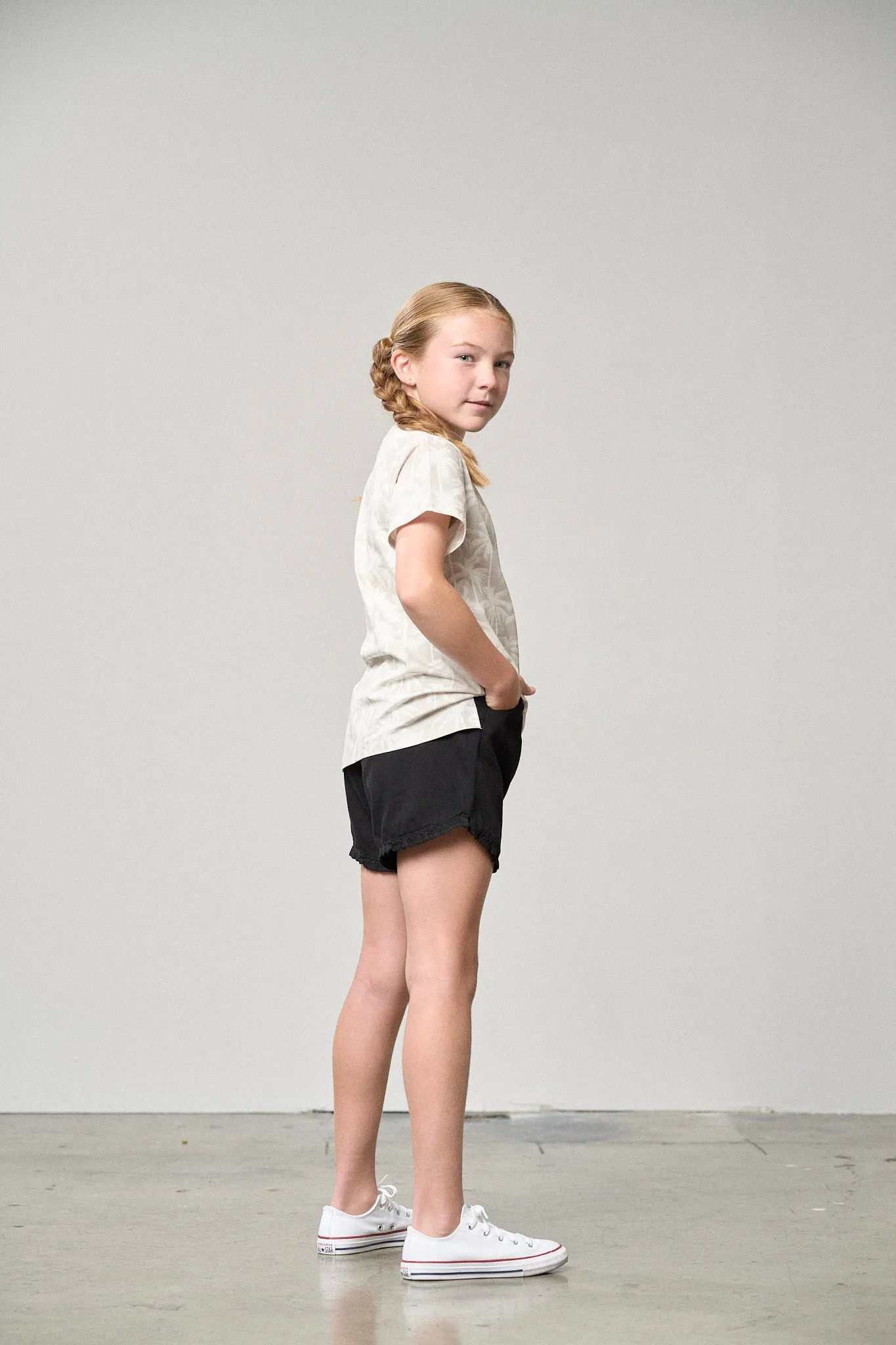 Palm Print Tee - Frost,Kids
