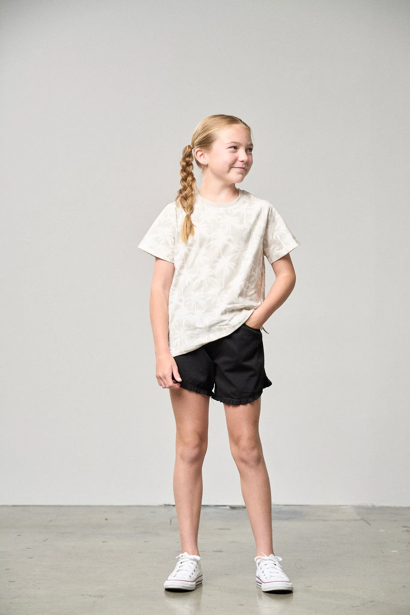Palm Print Tee - Frost,Kids