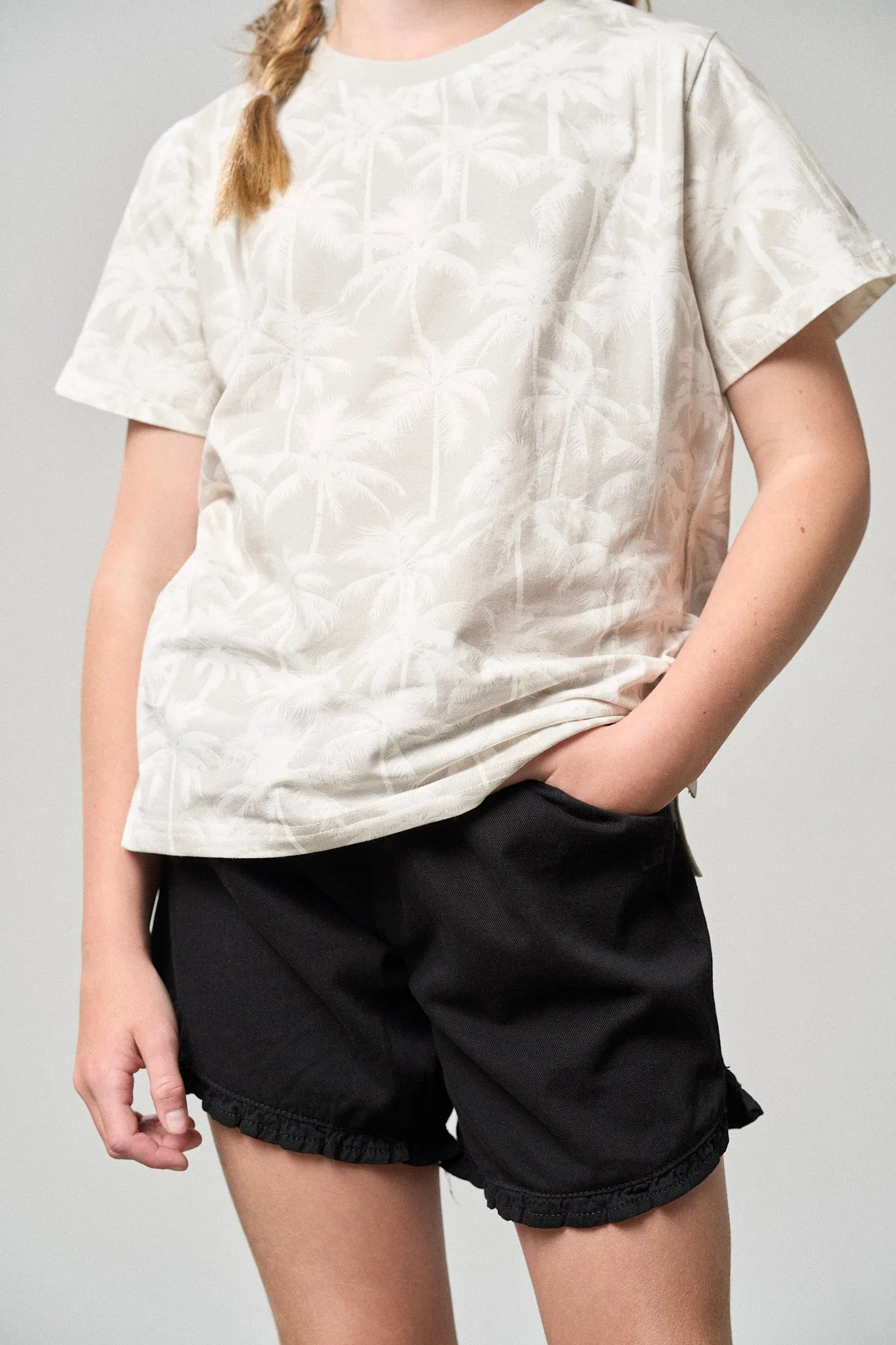 Palm Print Tee - Frost,Kids