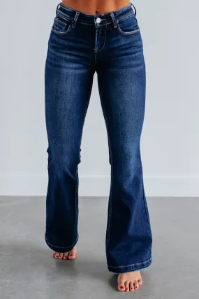 Palmer Risen Flare Jeans - Dark Wash,Jeans Women