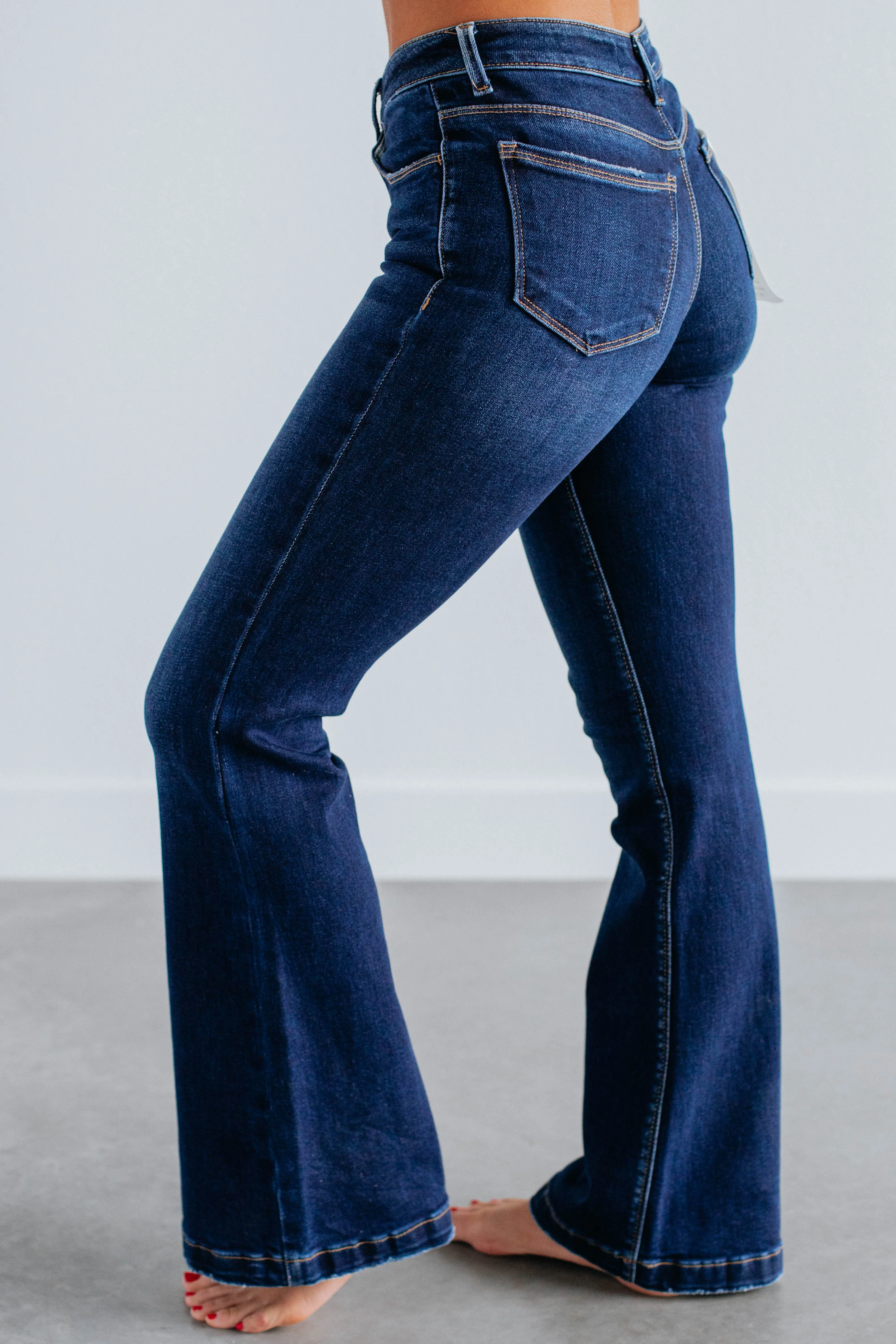 Palmer Risen Flare Jeans - Dark Wash,Jeans Women