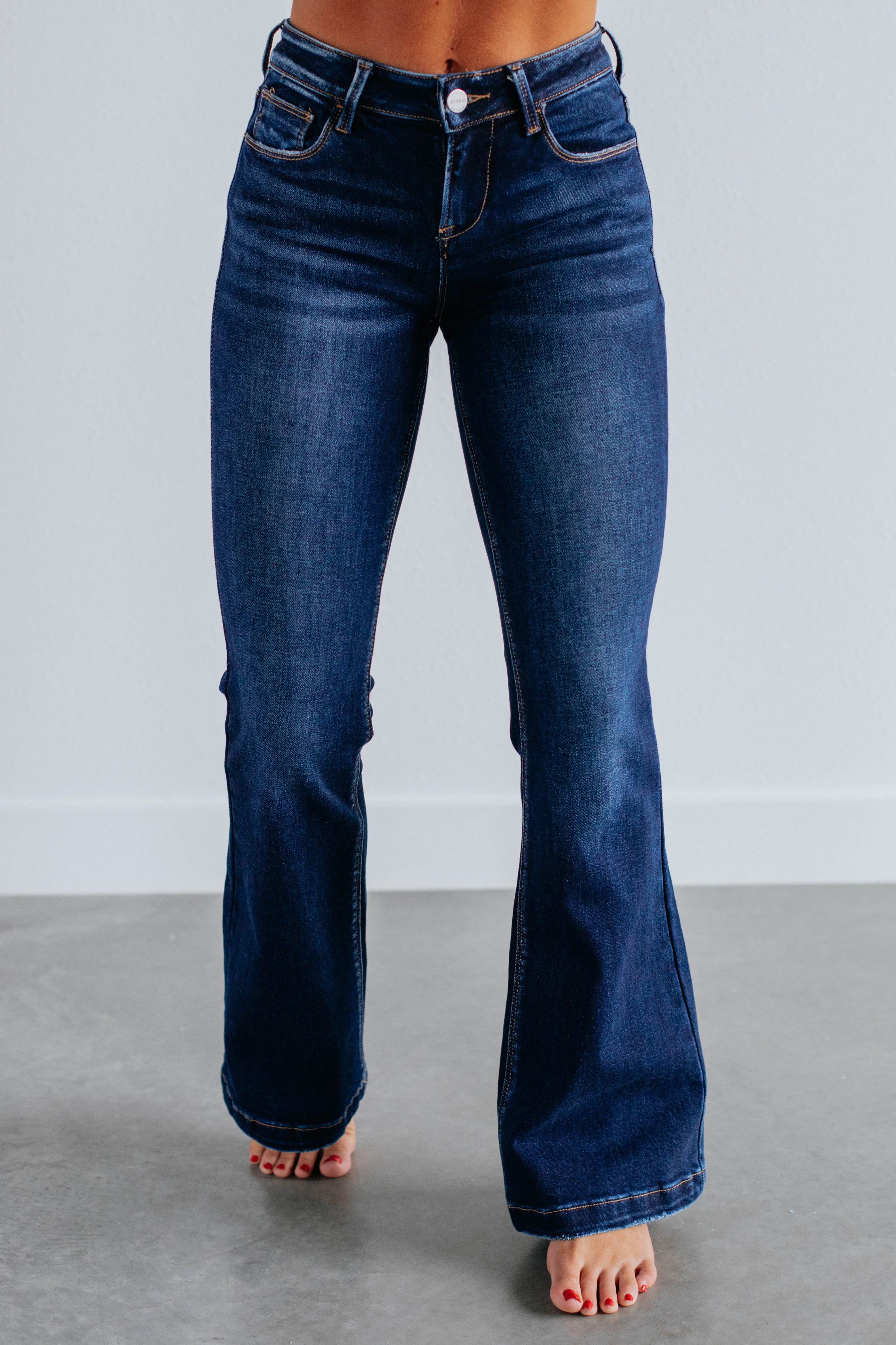 Palmer Risen Flare Jeans - Dark Wash,Jeans Women