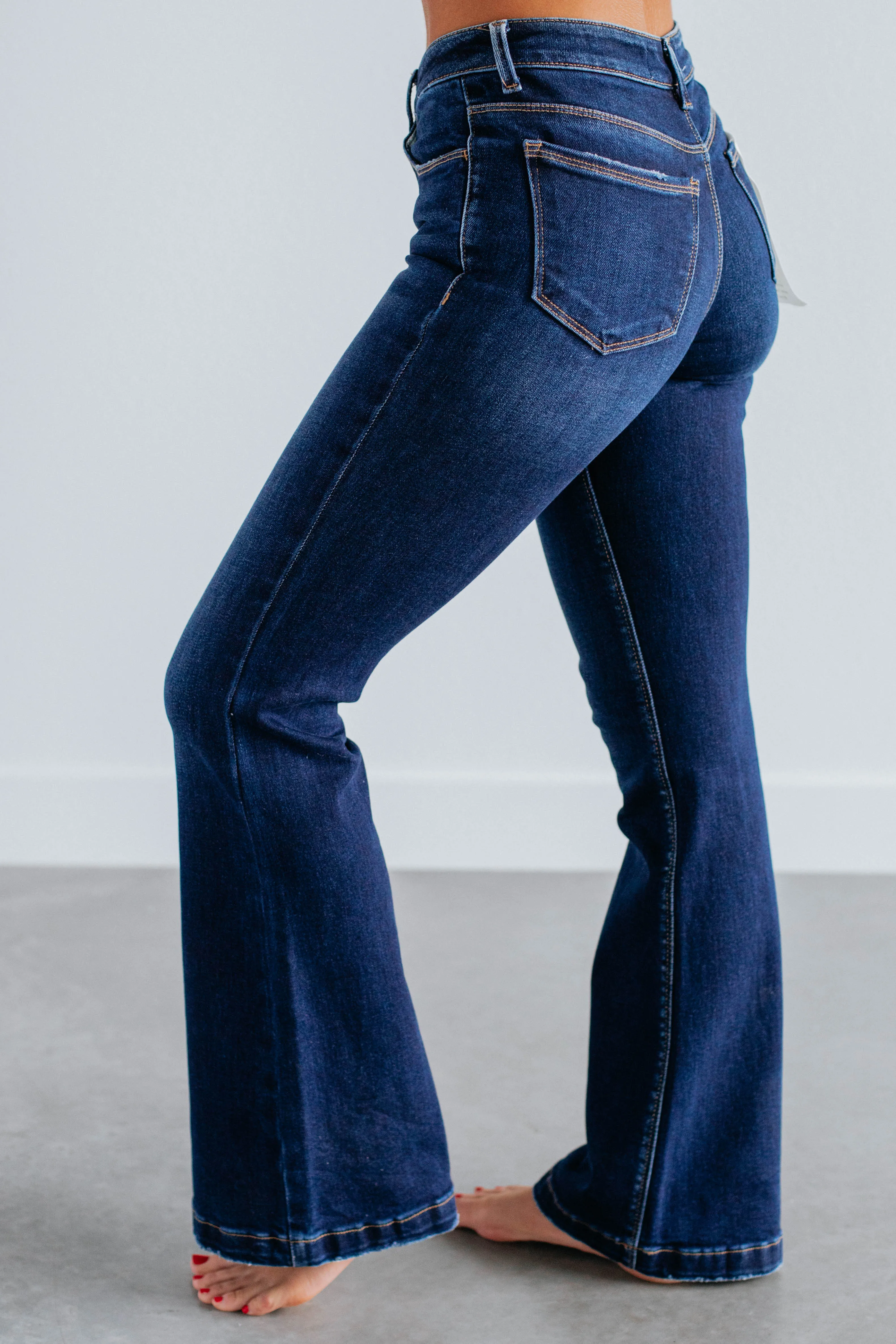 Palmer Risen Flare Jeans - Dark Wash,Jeans Women