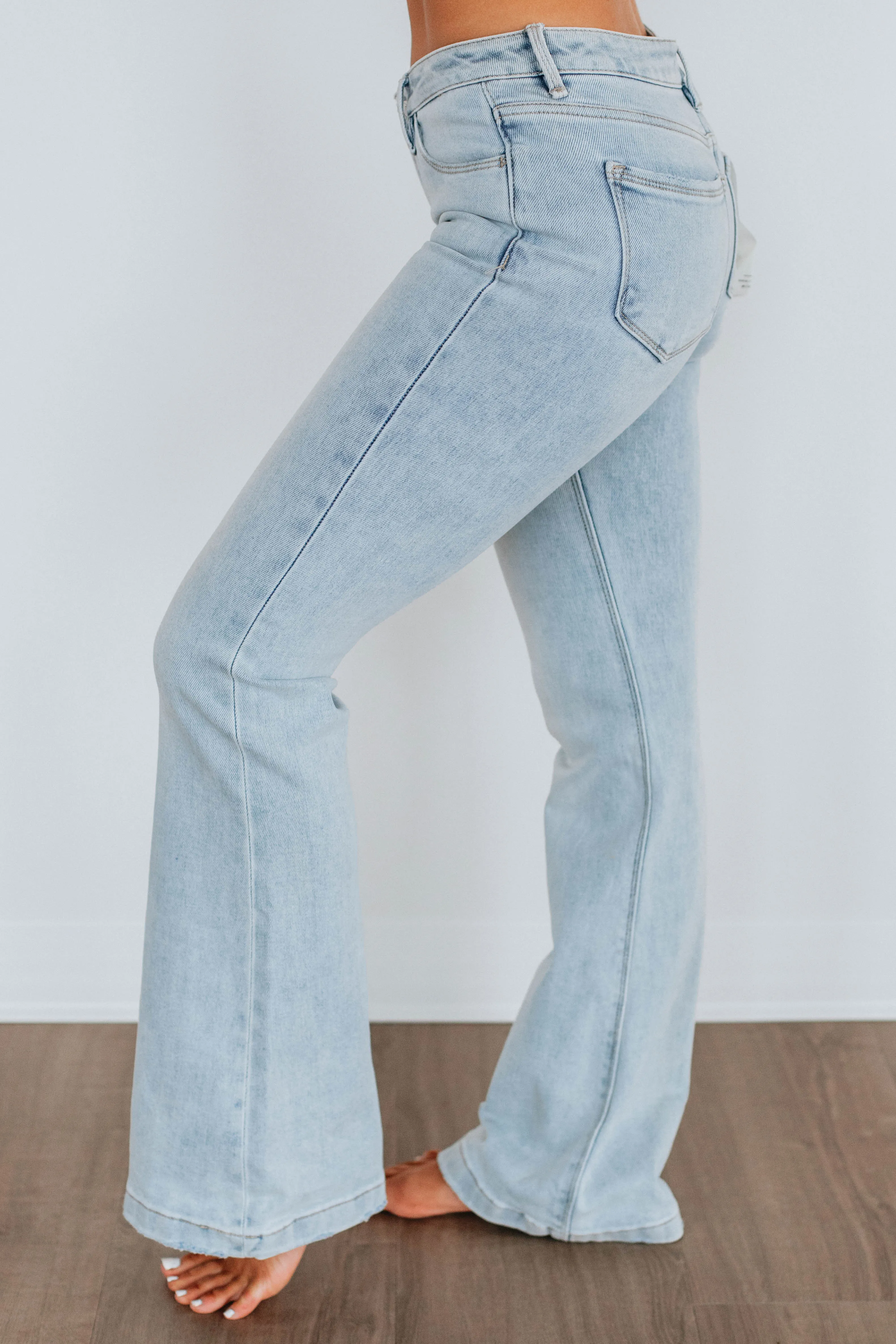 Palmer Risen Flare Jeans - Light Wash,Jeans Women
