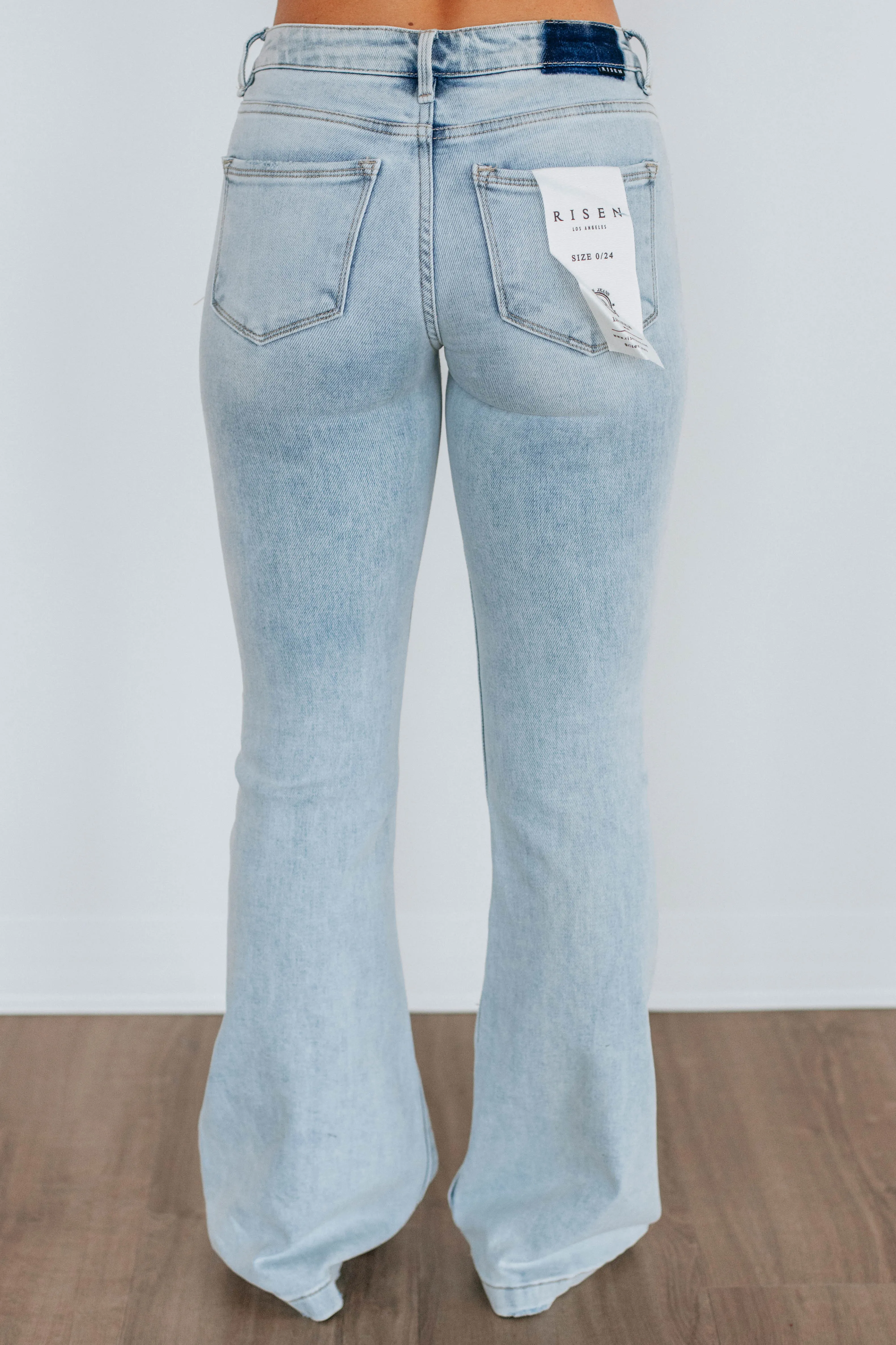 Palmer Risen Flare Jeans - Light Wash,Jeans Women