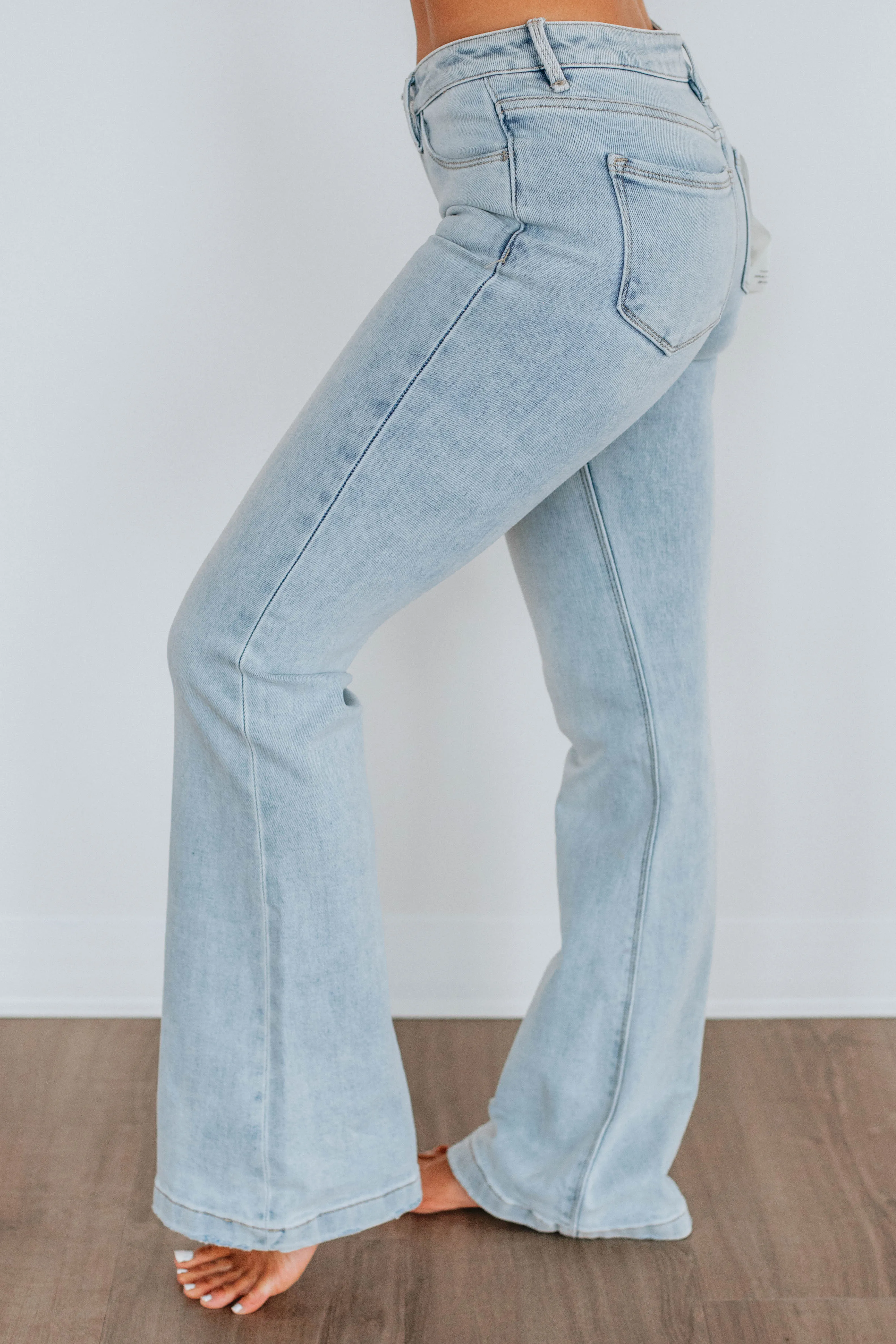 Palmer Risen Flare Jeans - Light Wash,Jeans Women