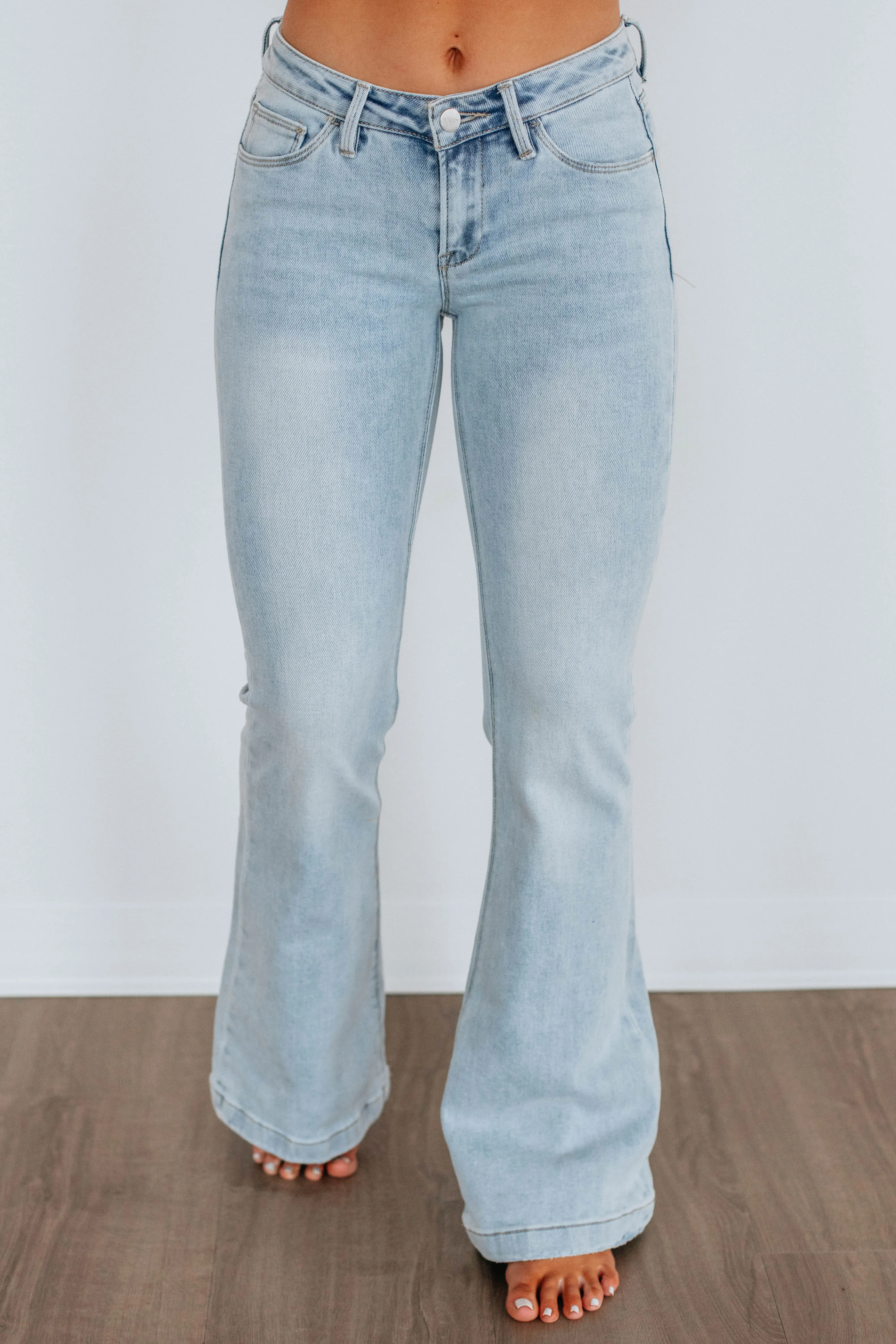 Palmer Risen Flare Jeans - Light Wash,Jeans Women