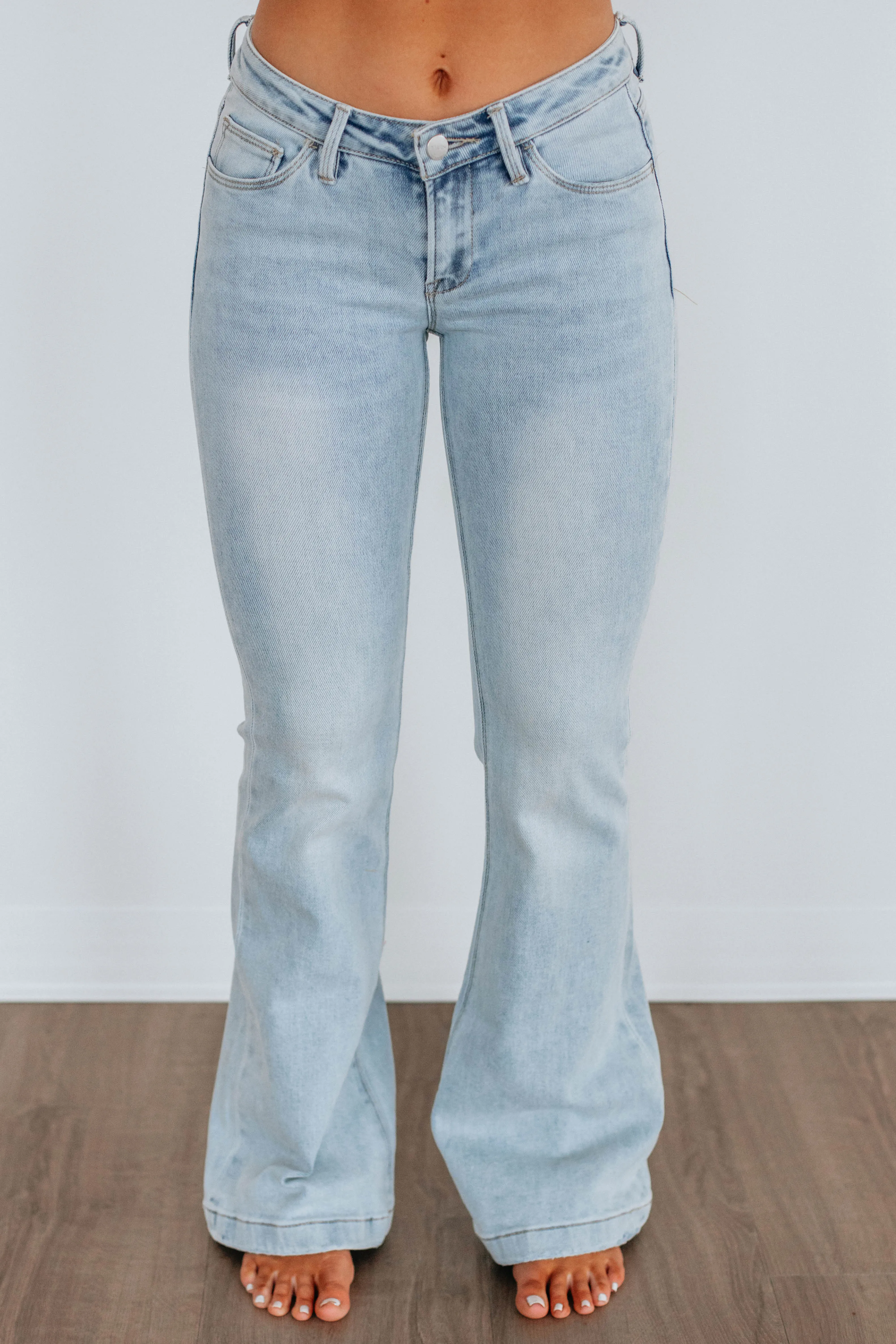 Palmer Risen Flare Jeans - Light Wash,Jeans Women