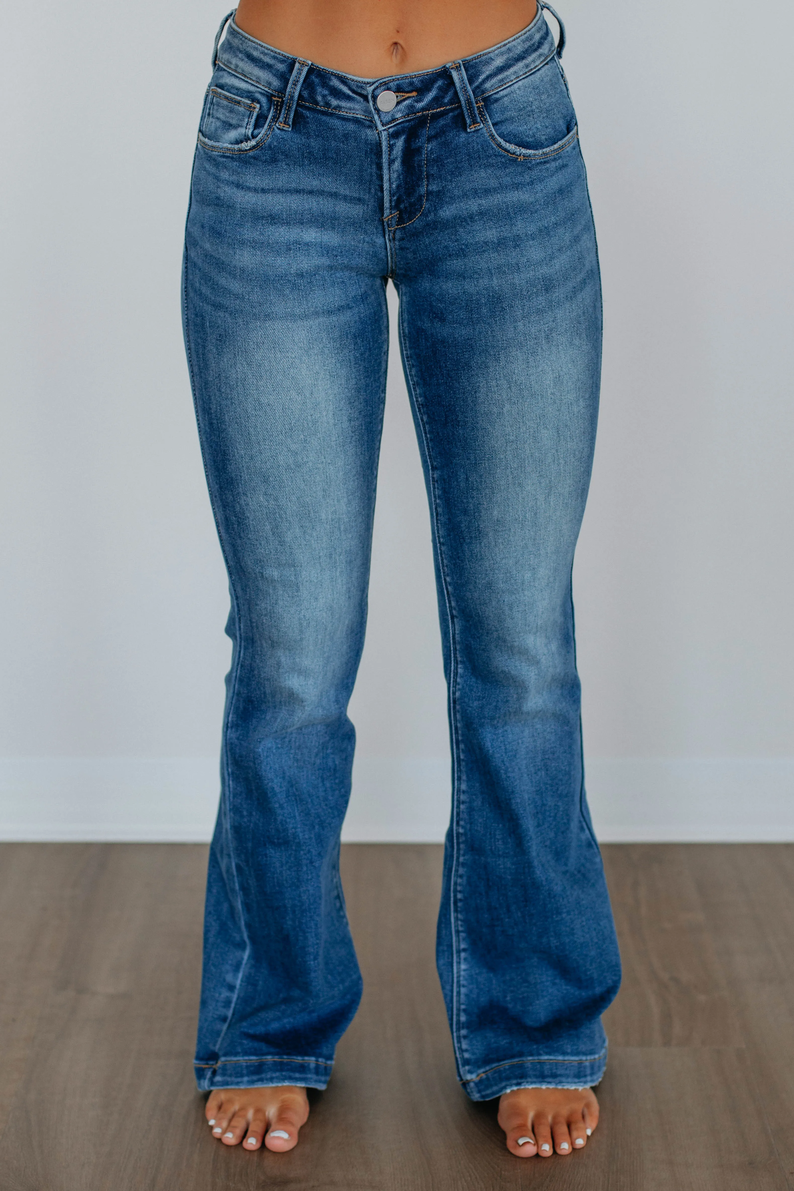 Palmer Risen Flare Jeans - Medium Wash,Jeans Women