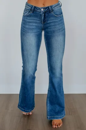 Palmer Risen Flare Jeans - Medium Wash,Jeans Women