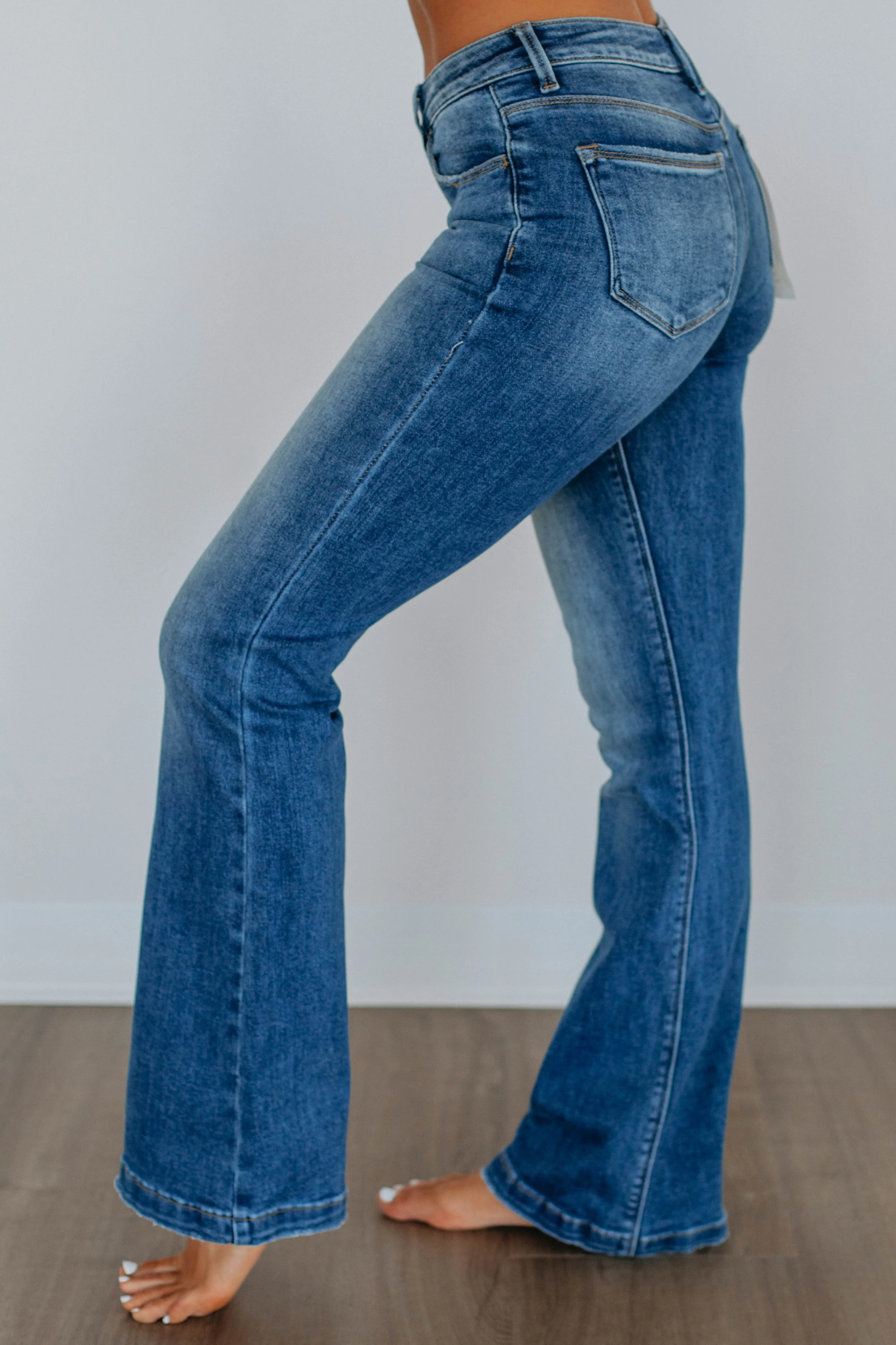 Palmer Risen Flare Jeans - Medium Wash,Jeans Women