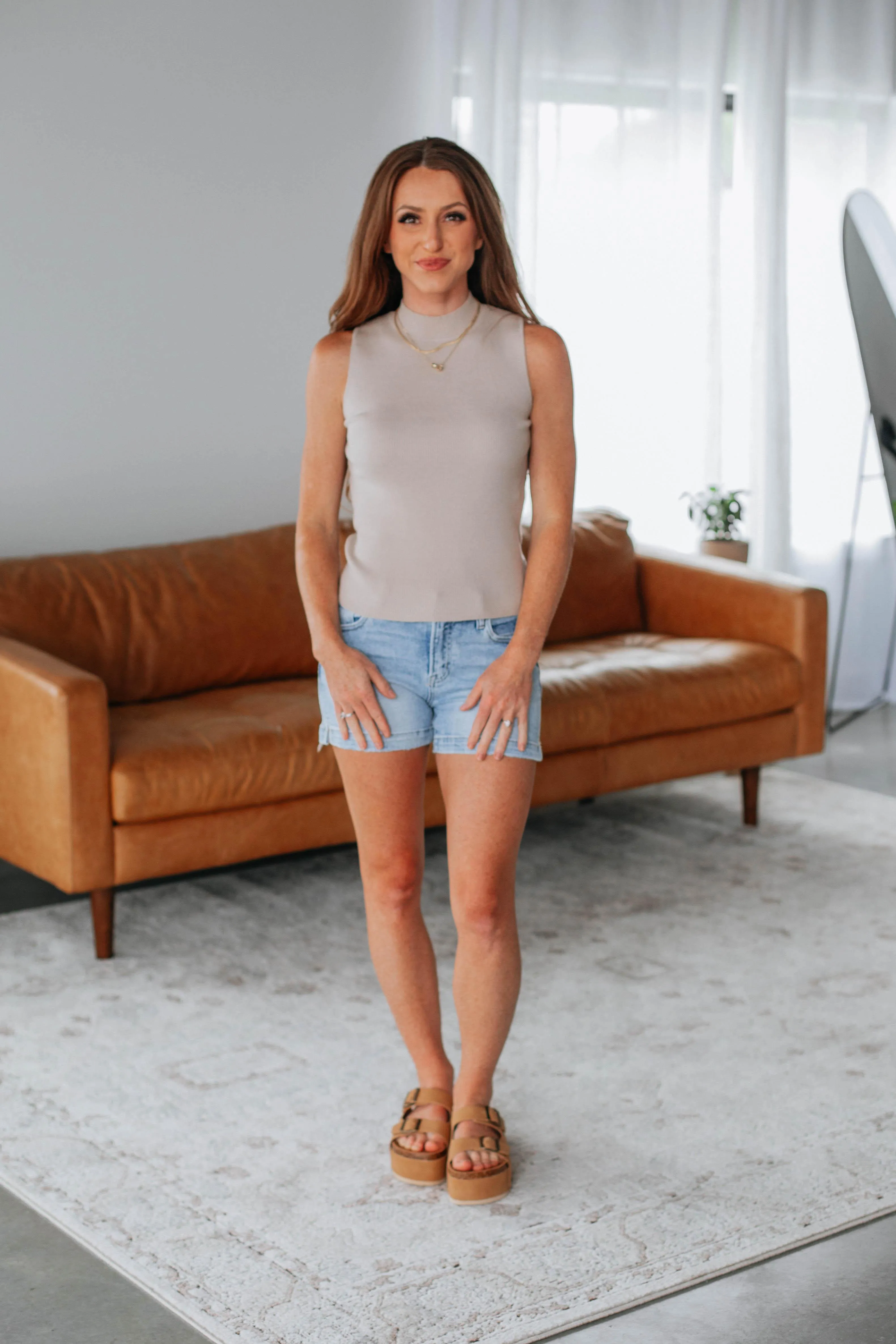 Powell Knit Tank - Natural,Women Tank