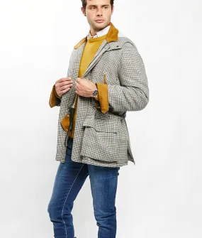 Ralph Coat Grey/Tan Houndstooth,Men