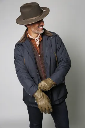 Ralph Coat in Blue/Brown Nylon Performance,Men