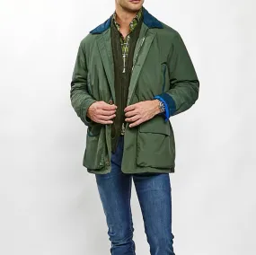 Ralph Coat in Green Nylon Performance,Men