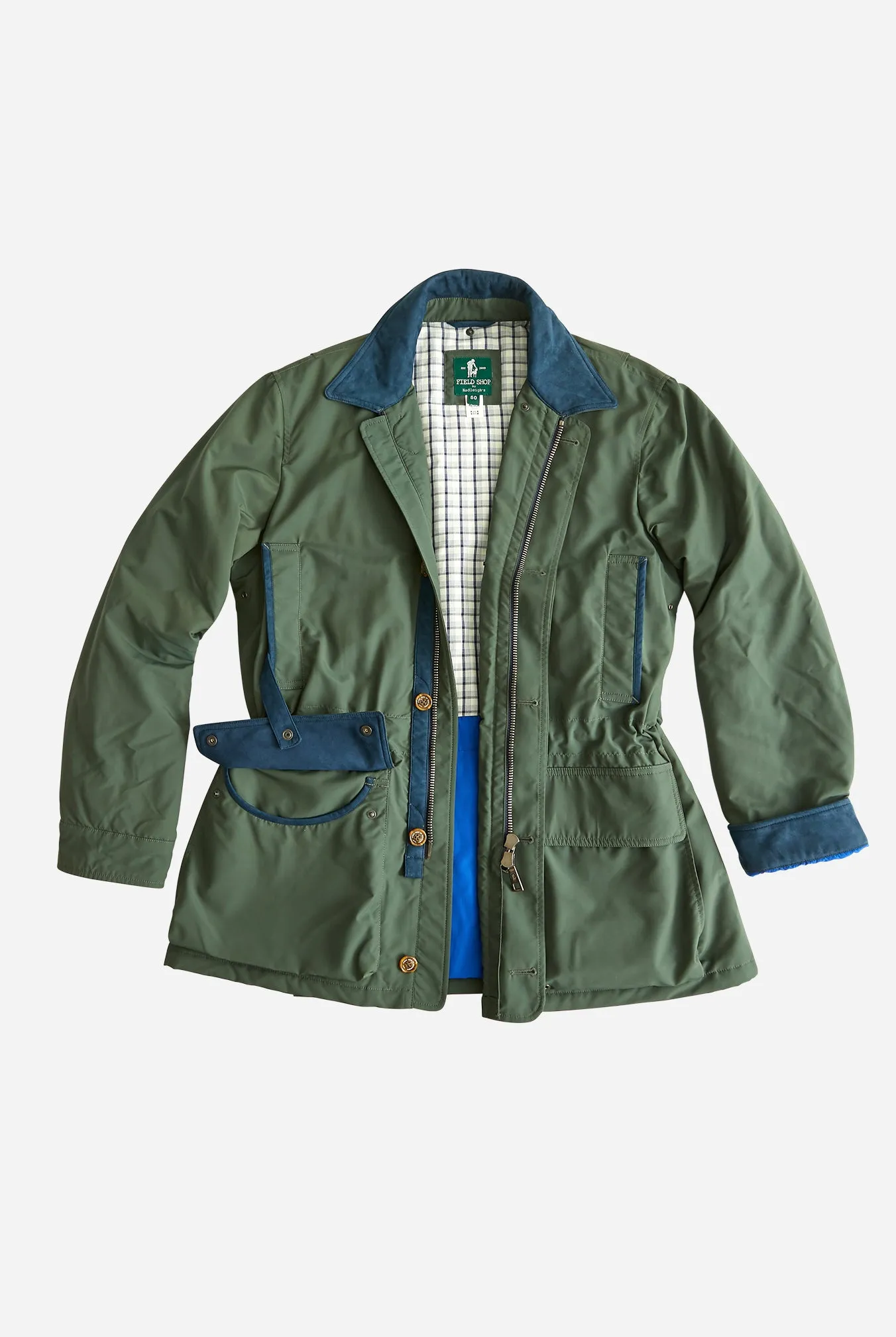 Ralph Coat in Green Nylon Performance,Men