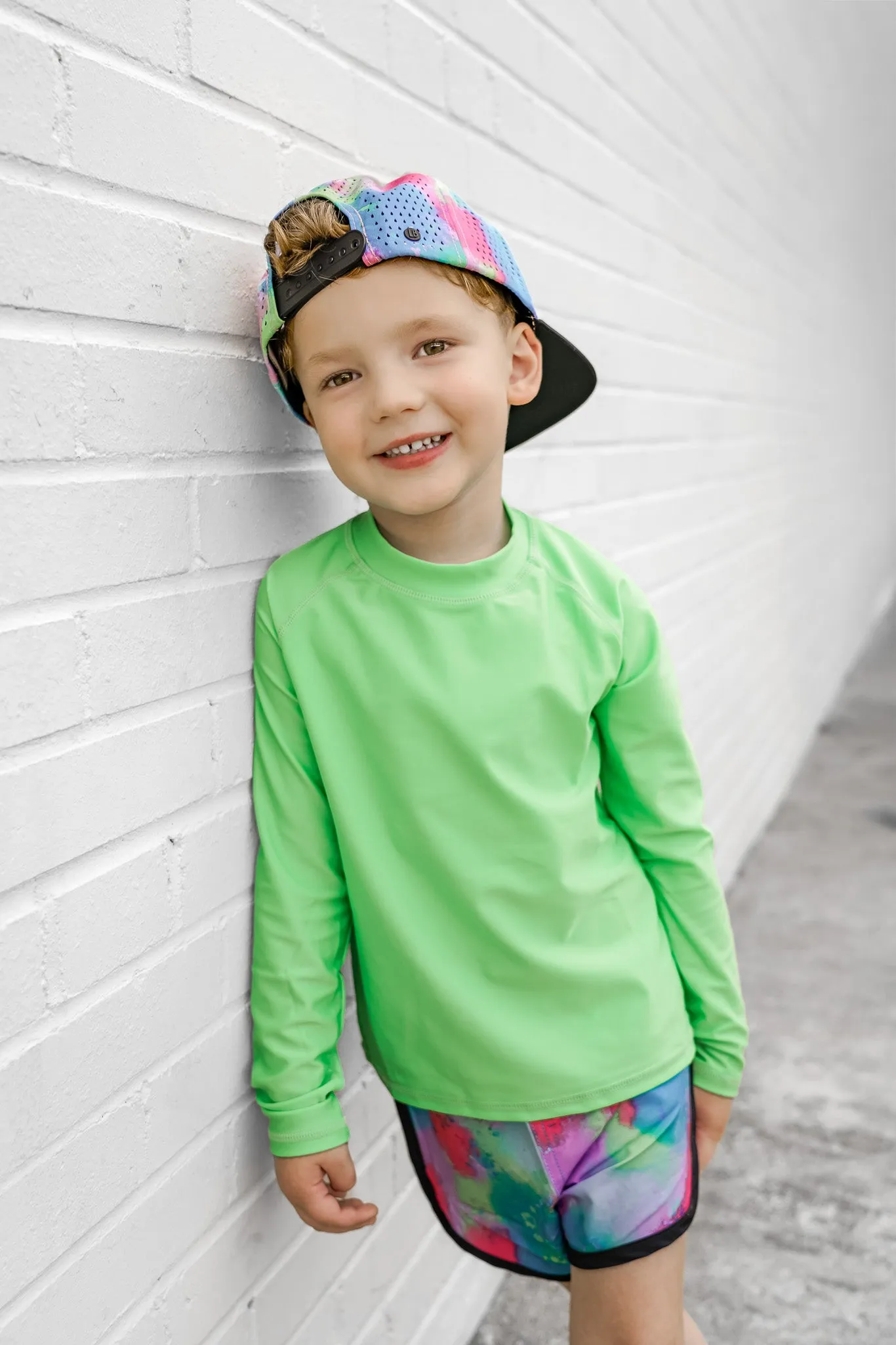 Rash Guard - Neon Green,Kids