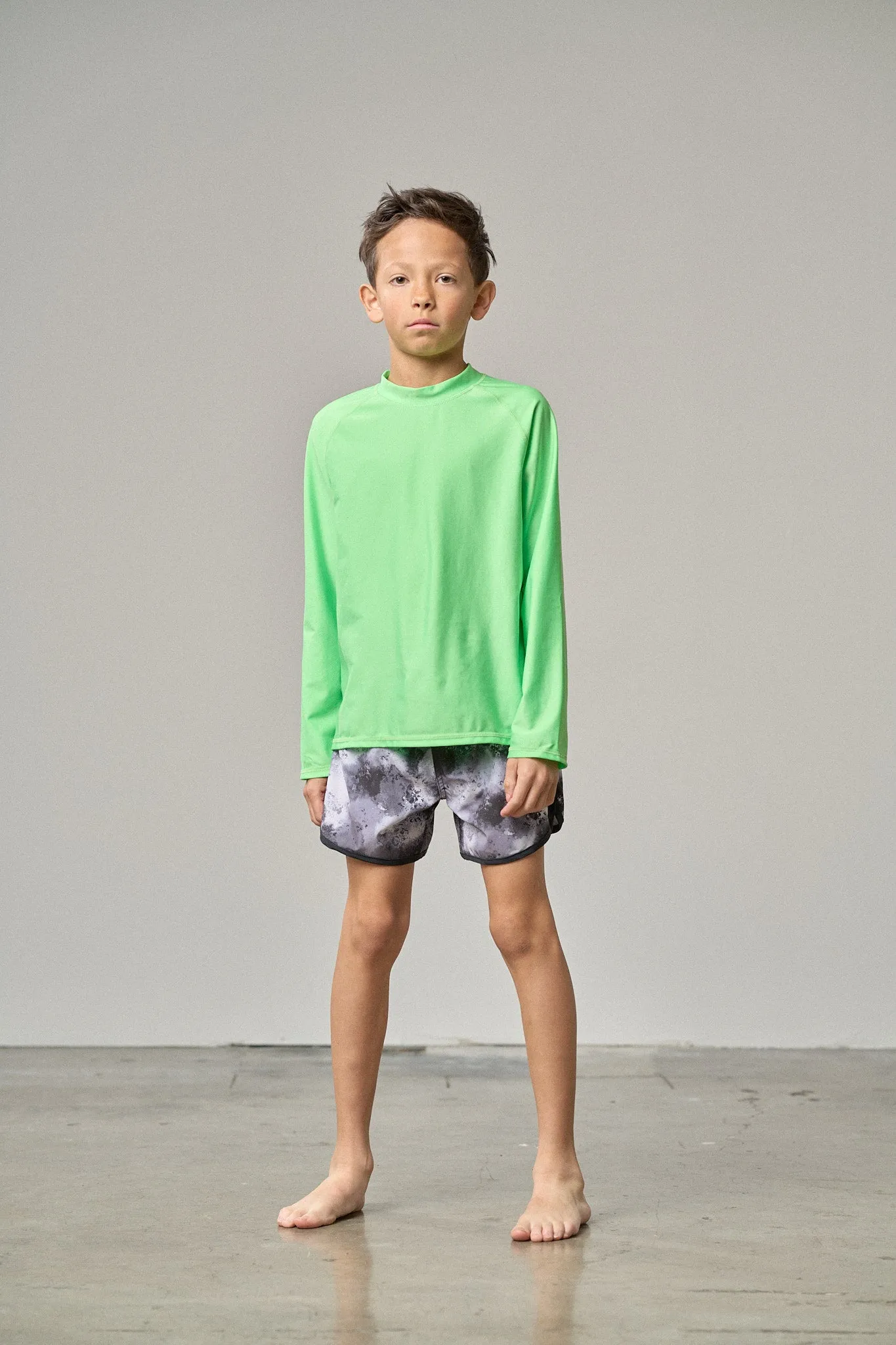 Rash Guard - Neon Green,Kids