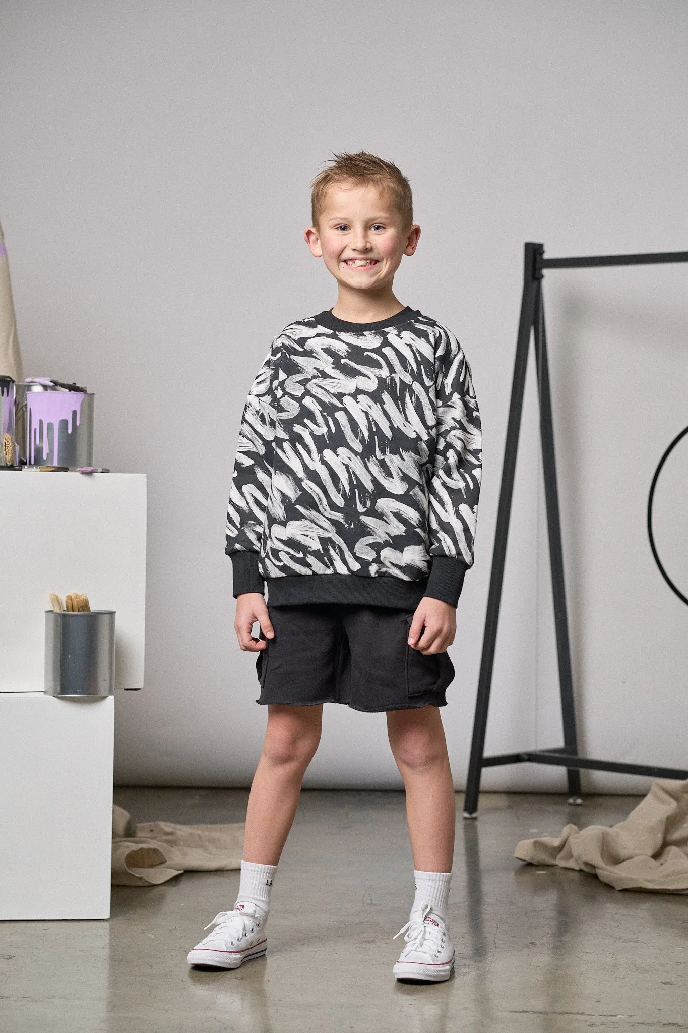 Raw Edge Cargo Short - Black,Kids