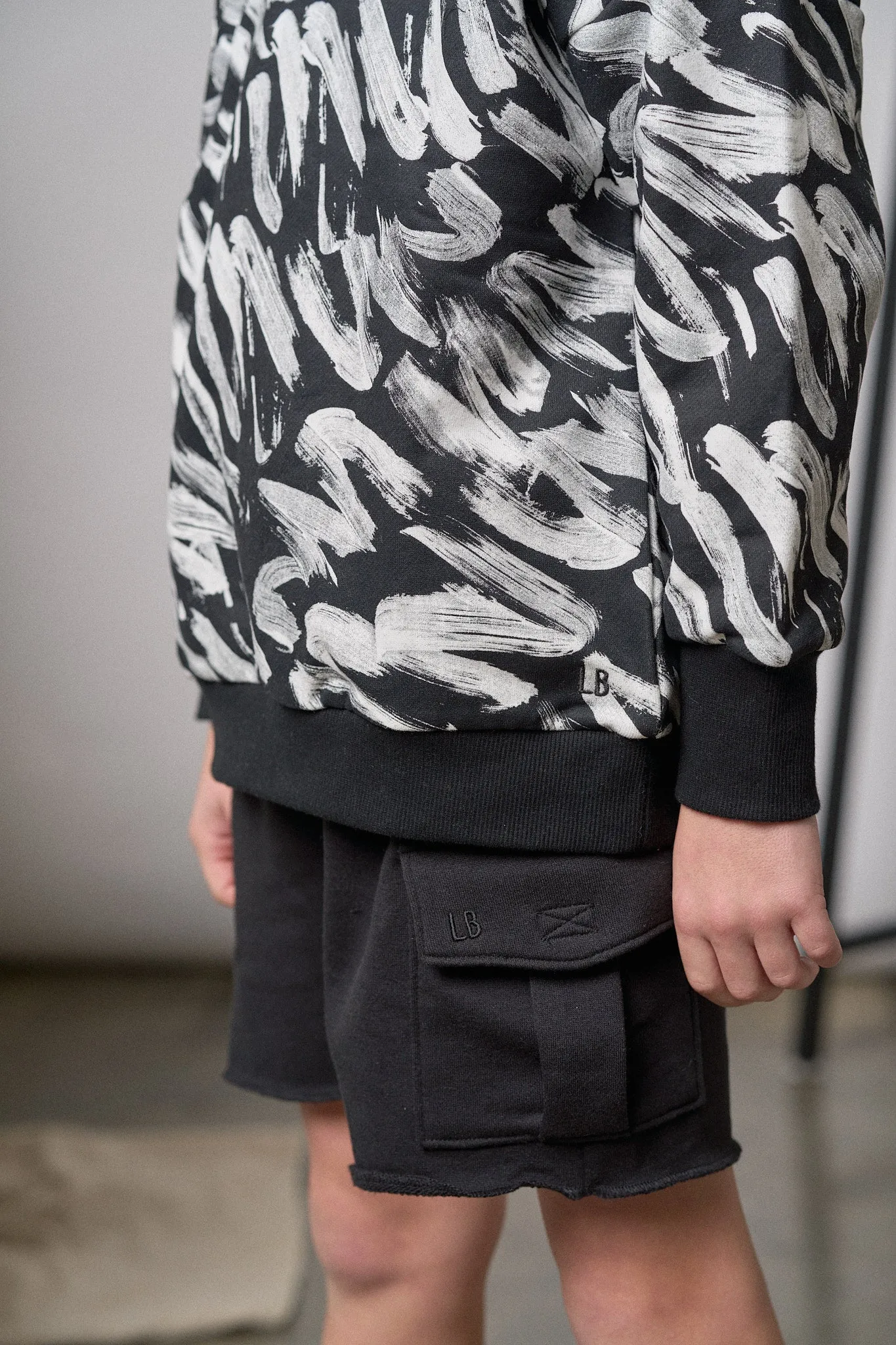 Raw Edge Cargo Short - Black,Kids