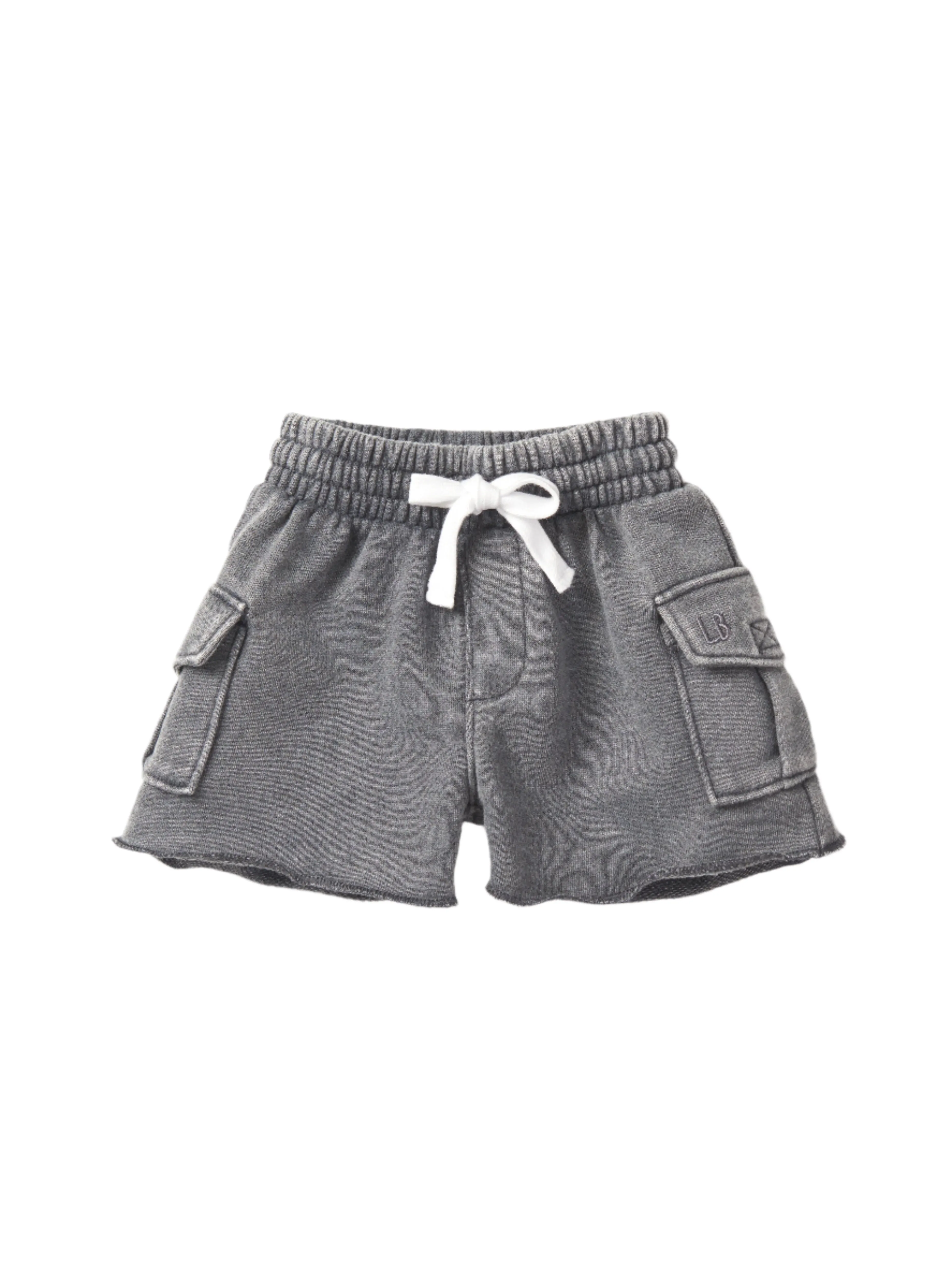 Raw Edge Cargo Short - Charcoal Wash,Kids