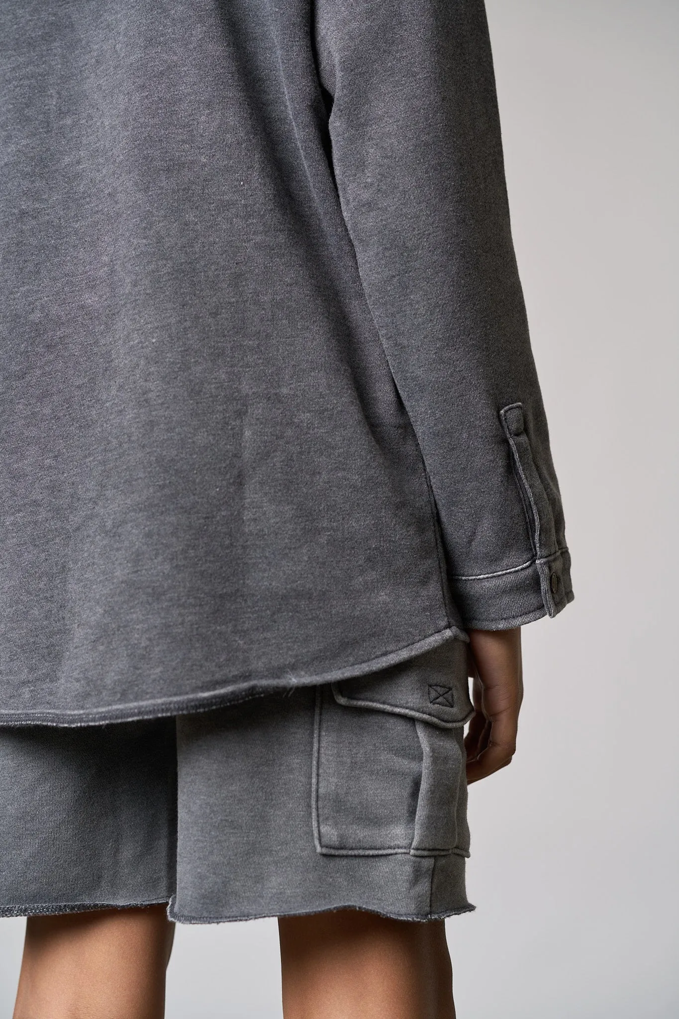 Raw Edge Cargo Short - Charcoal Wash,Kids