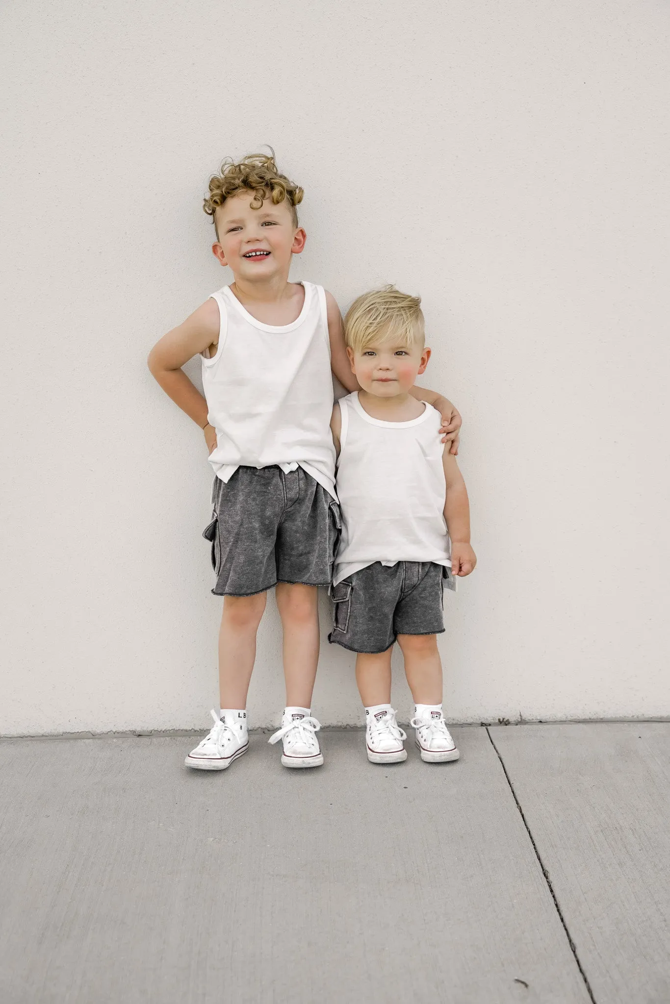 Raw Edge Cargo Short - Charcoal Wash,Kids