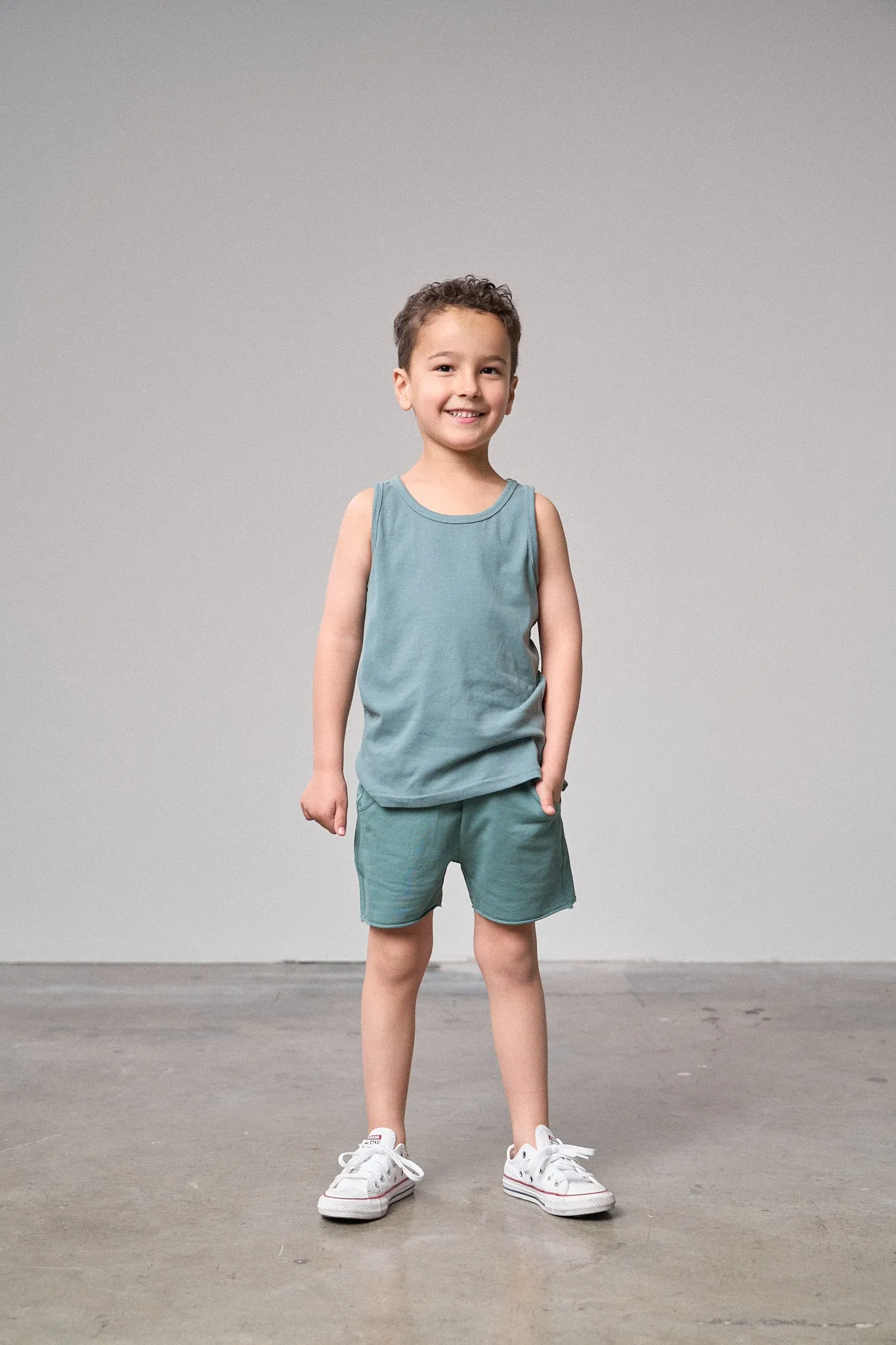 Raw Edge Harem Short - Teal,Kids