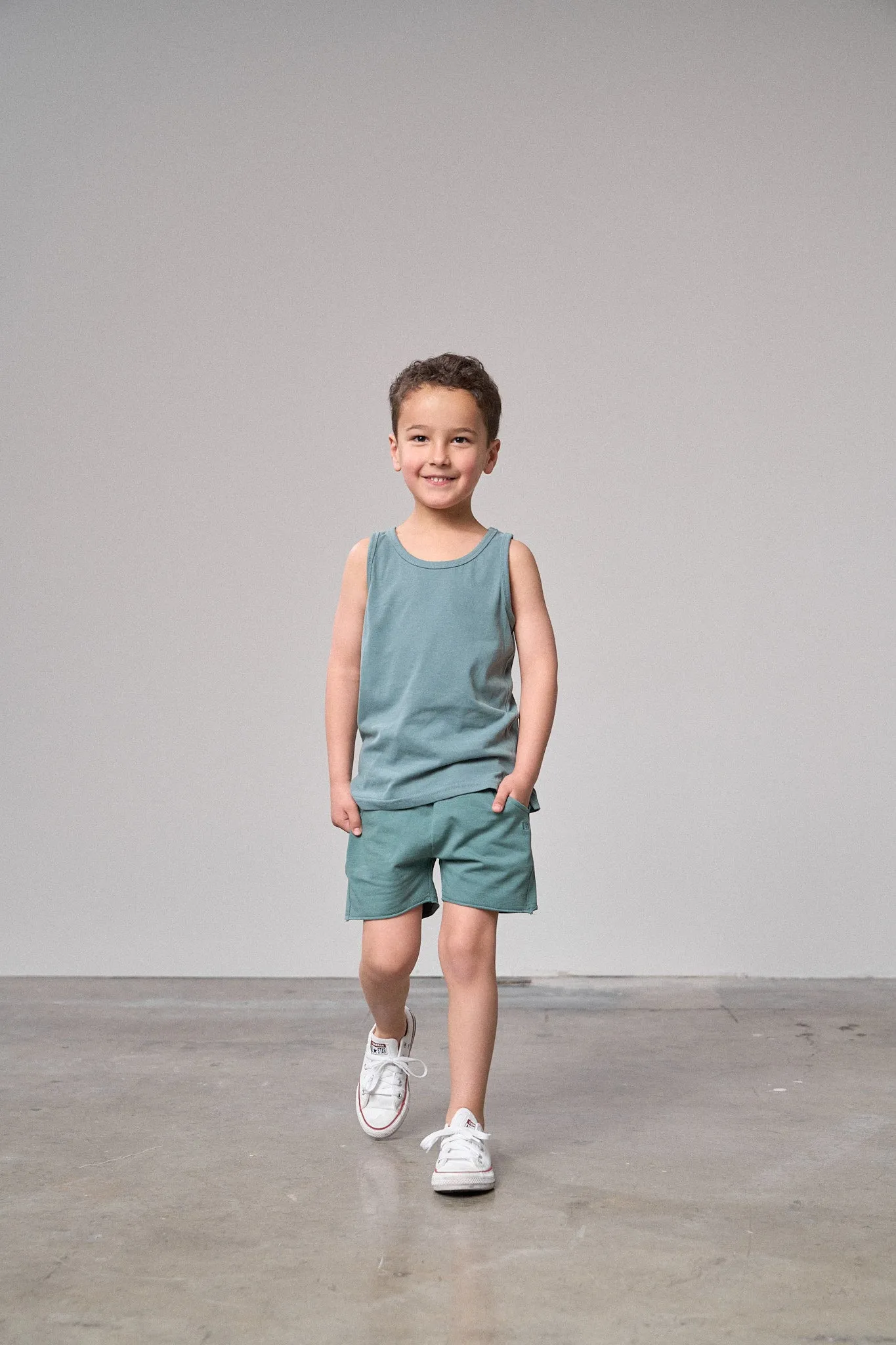 Raw Edge Harem Short - Teal,Kids