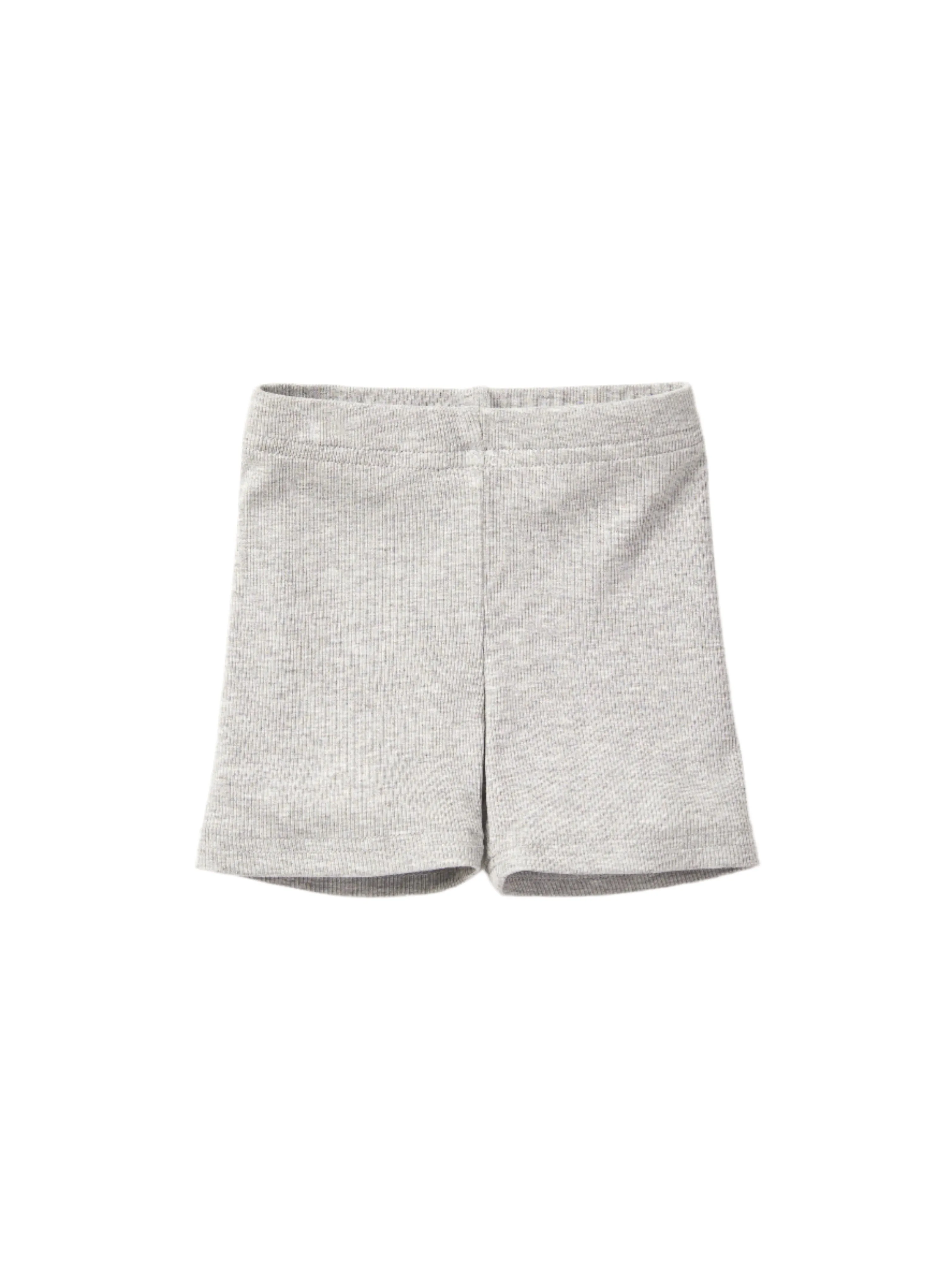 Ribbed Biker Short - Grey,Kids