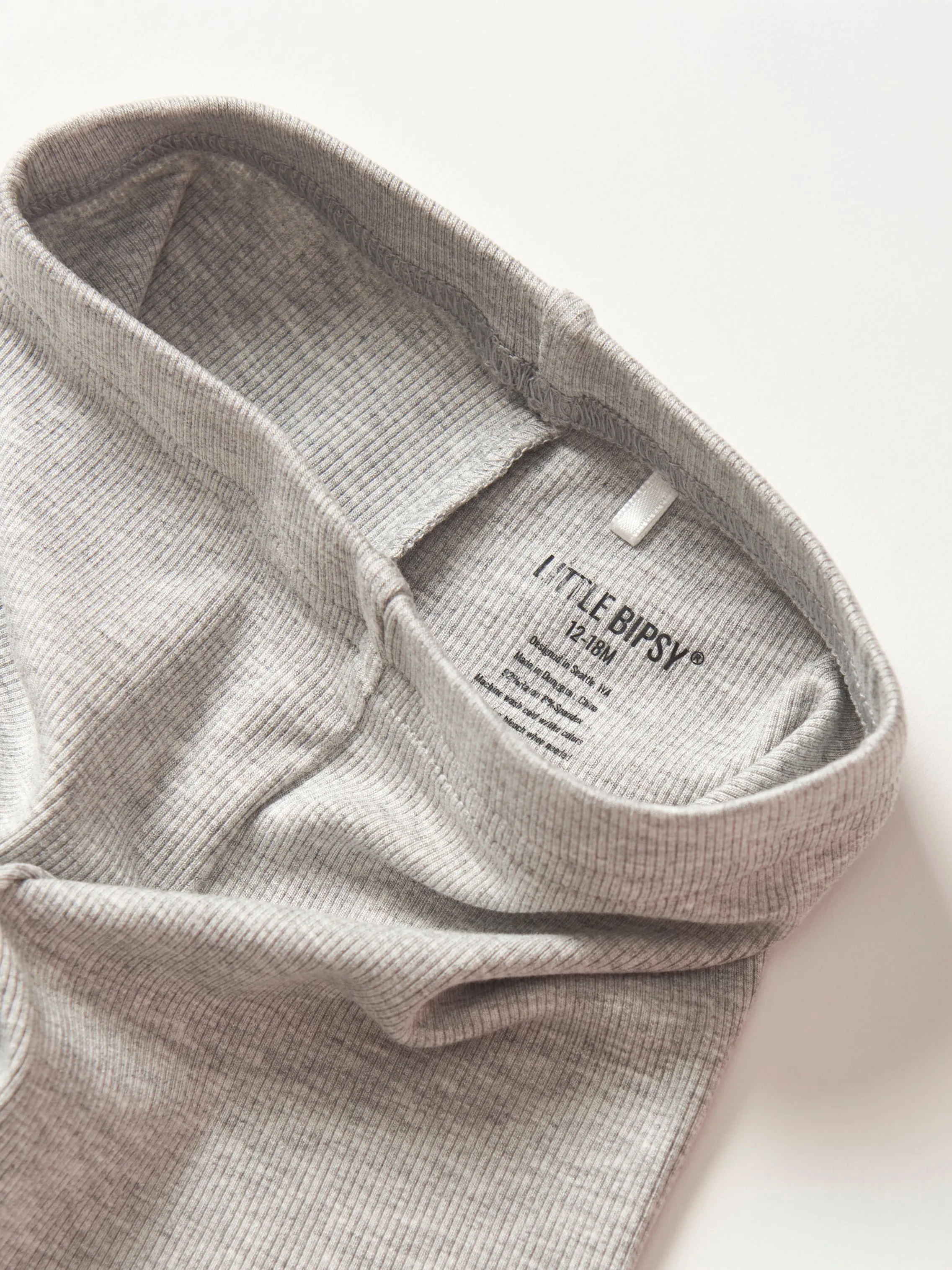 Ribbed Biker Short - Grey,Kids
