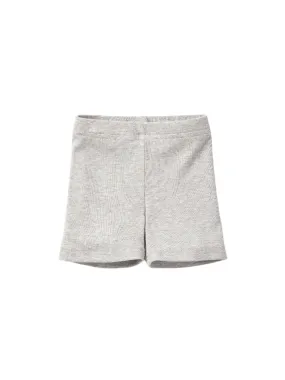 Ribbed Biker Short - Grey,Kids