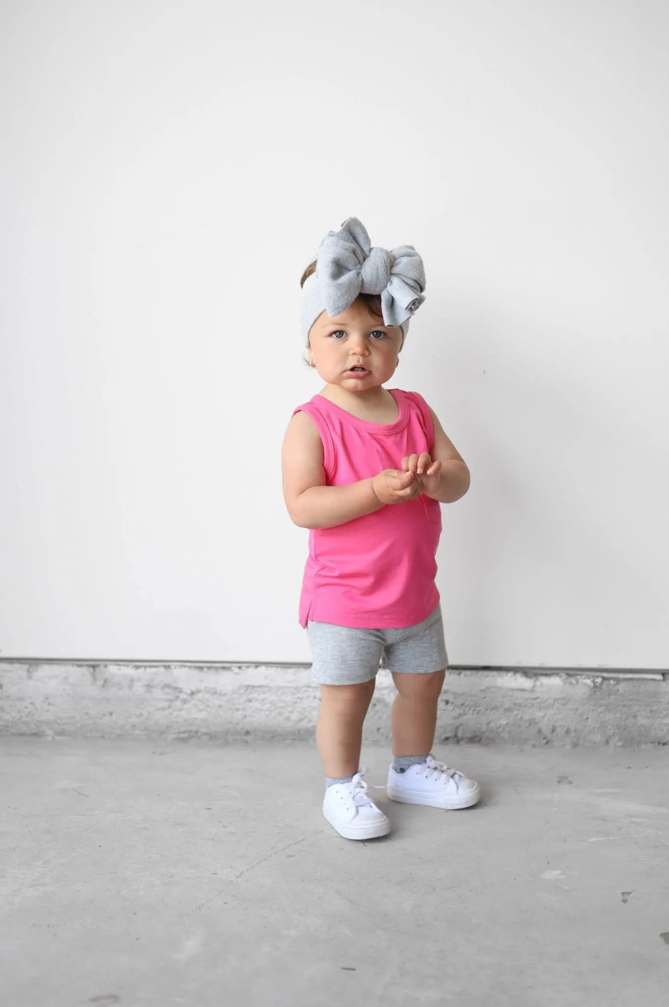 Ribbed Biker Short - Grey,Kids