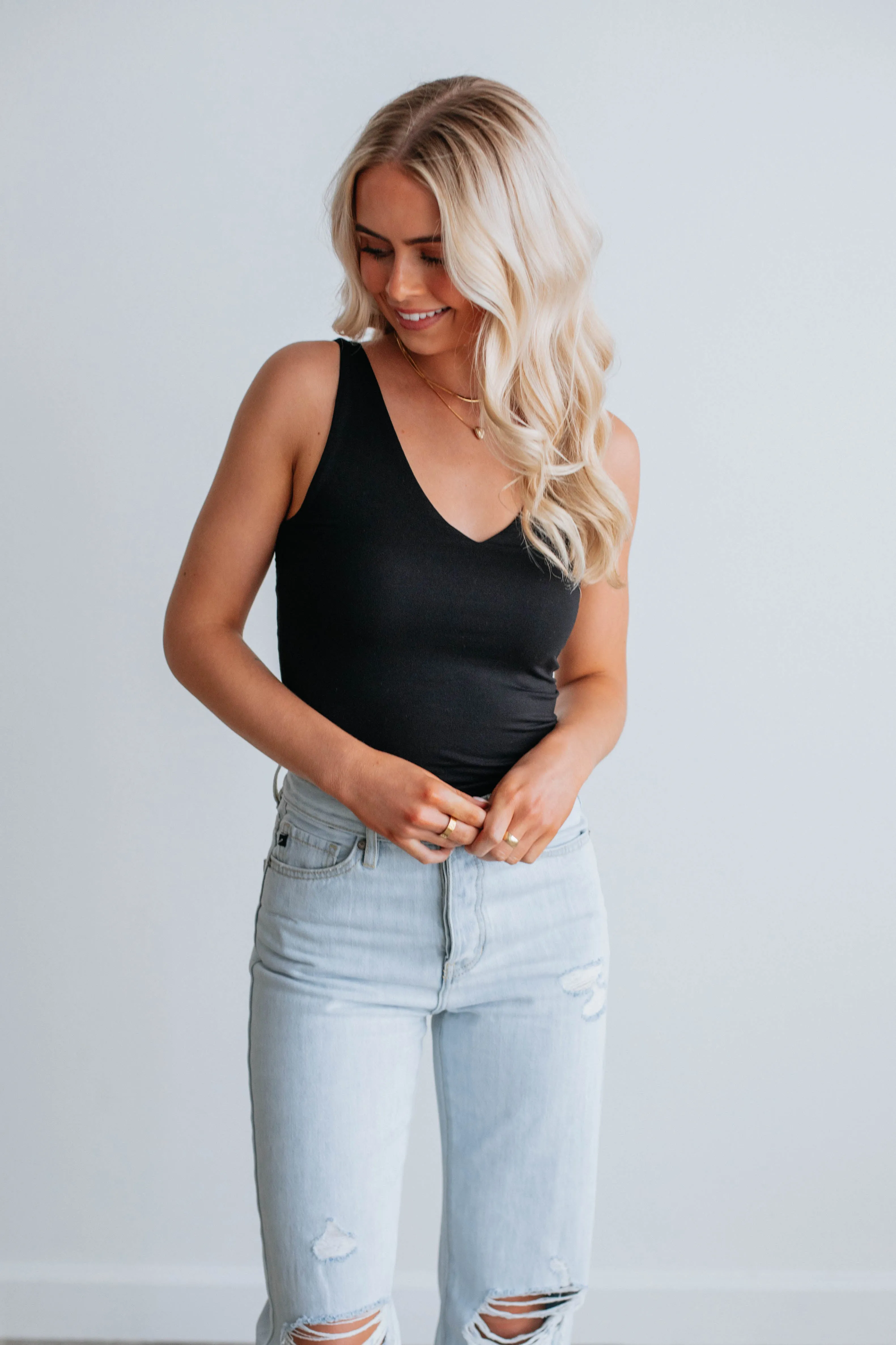 Rio Basic Tank - Black,Women Tank
