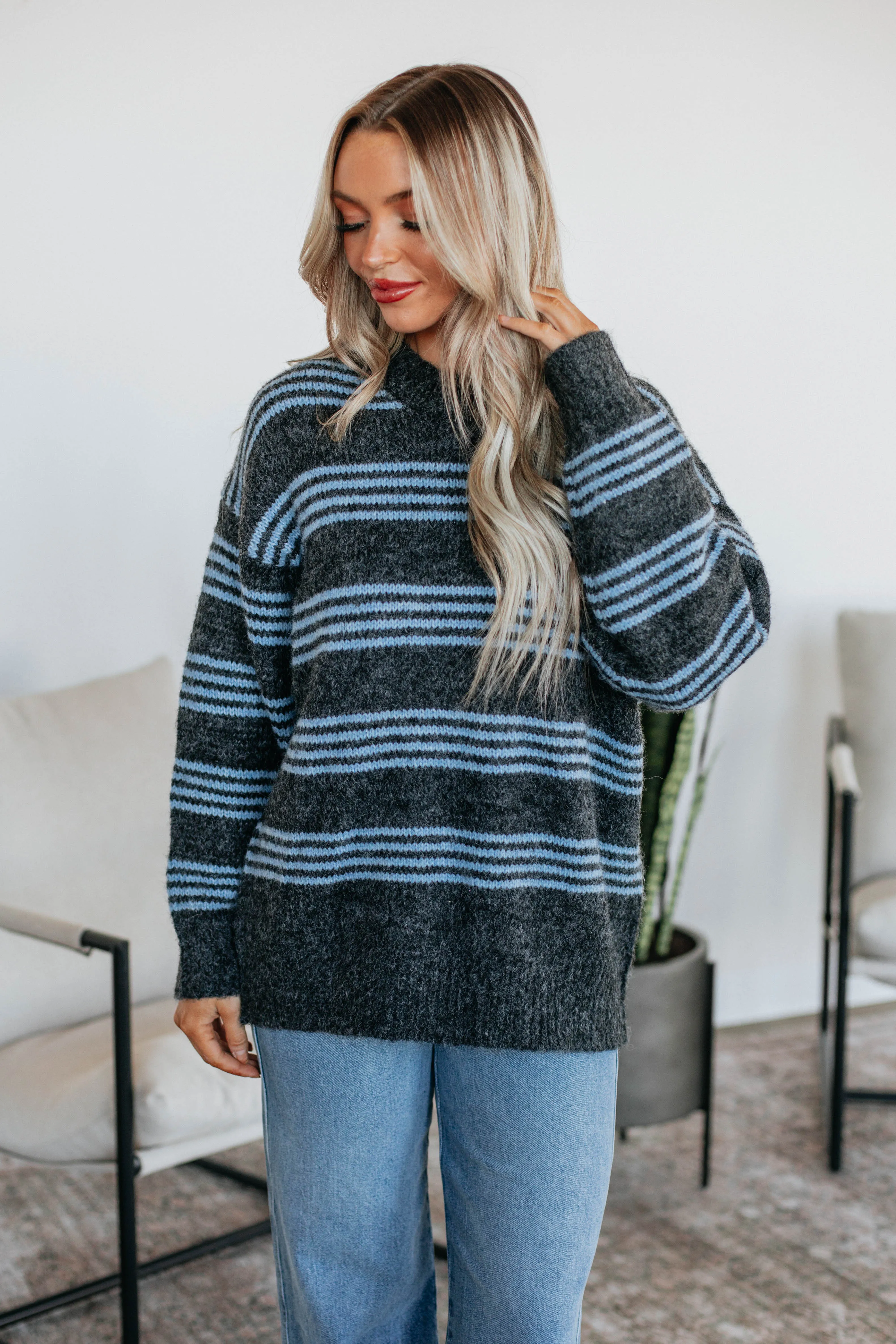 Ronnie Striped Sweater,Women Sweater