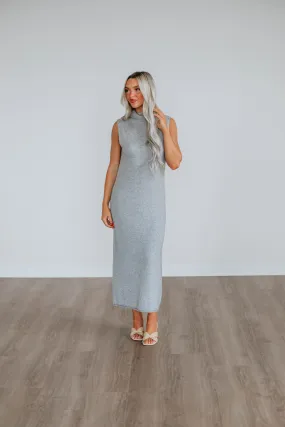 Roxanna Sweater Dress - Heather Grey,Women Sweater